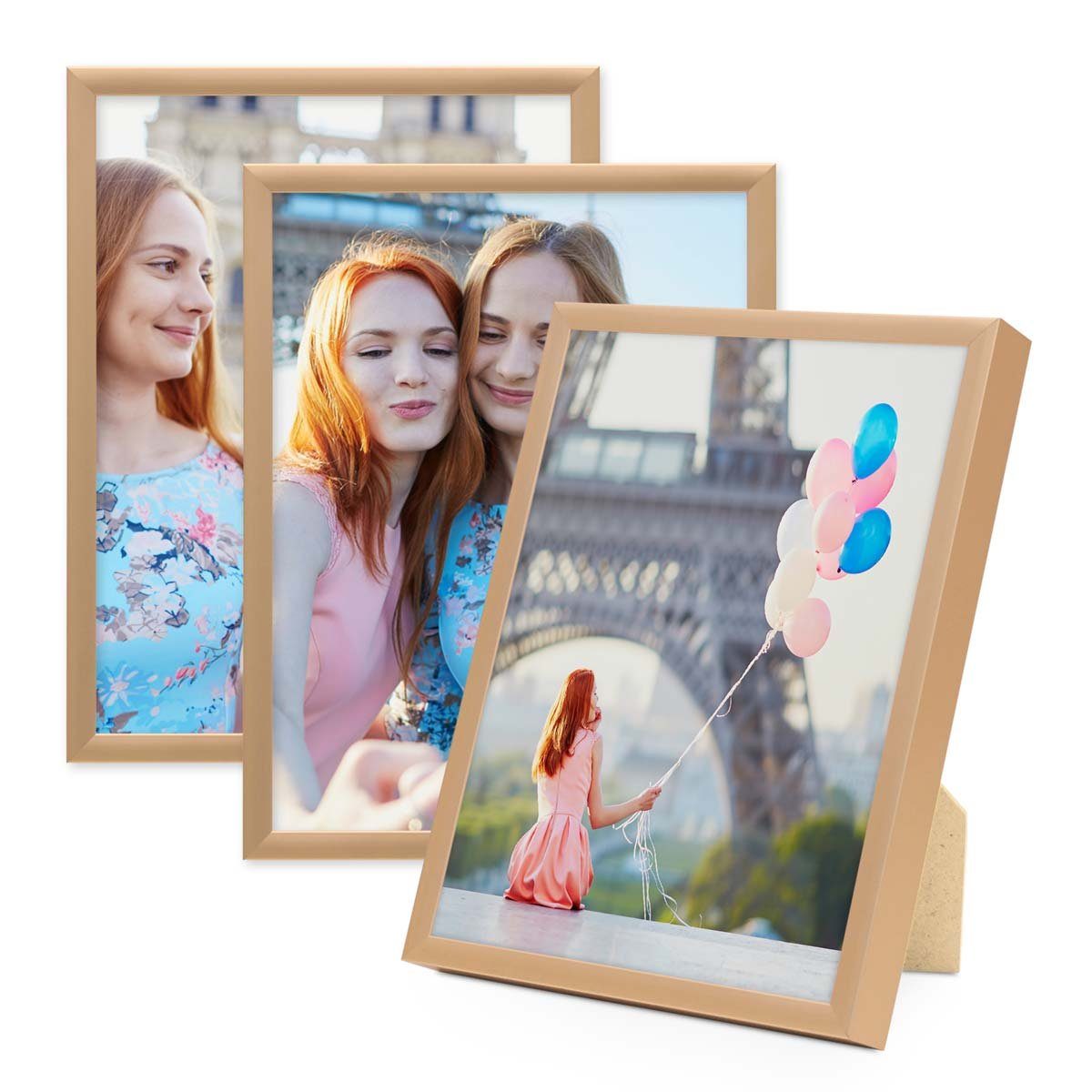 PHOTOLINI Рамки 3er Set Aluminium Modern Schmal