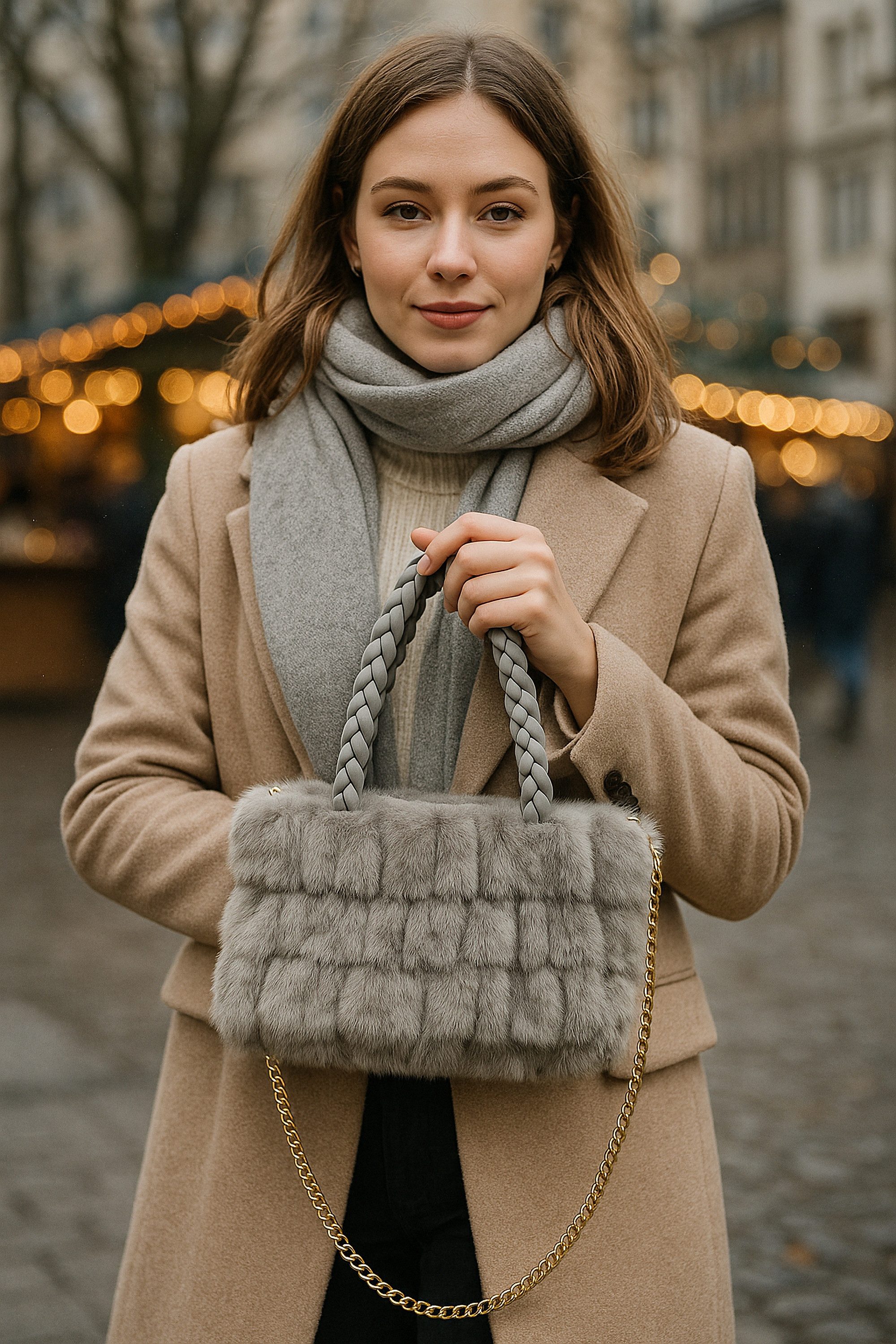 COLLEZIONE ALESSANDRO Schultertasche Kuschel, aus kuschelweichem günstig online kaufen