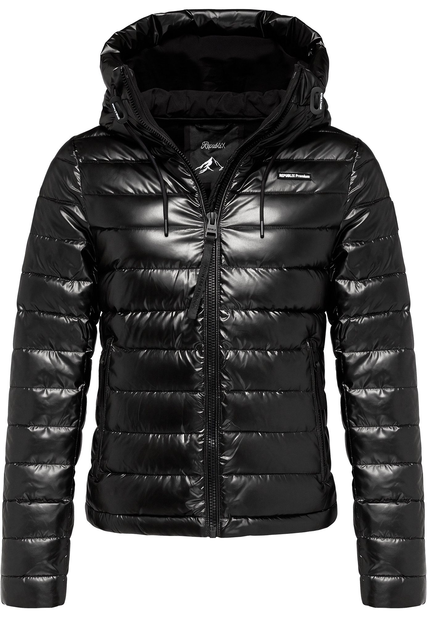 REPUBLIX Winterjacke ISABELLE Damen Gefütterte Dicke Glanz Winter Jacke mit hoher Kapuze