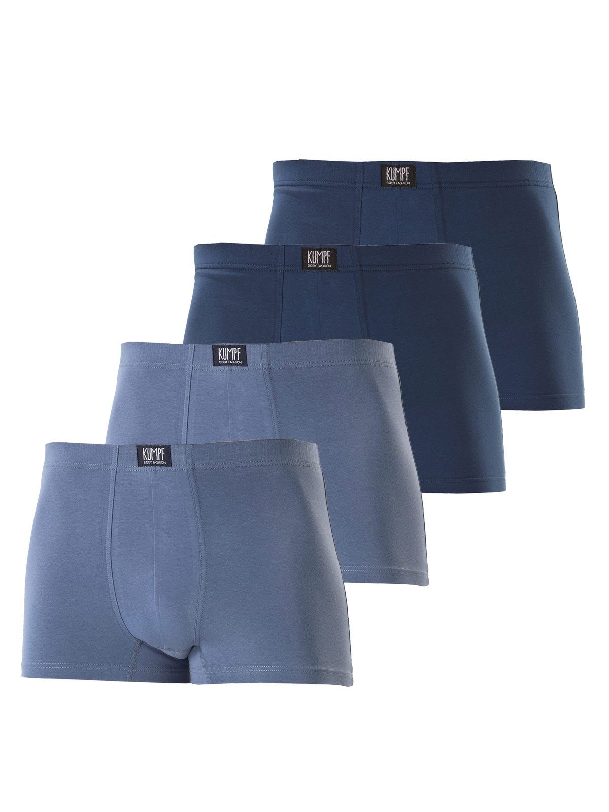 KUMPF Retro Pants 4er Sparpack Herren Pants Bio Cotton (Spar-Set, 4-St) hohe Markenqualität darkblue stahl