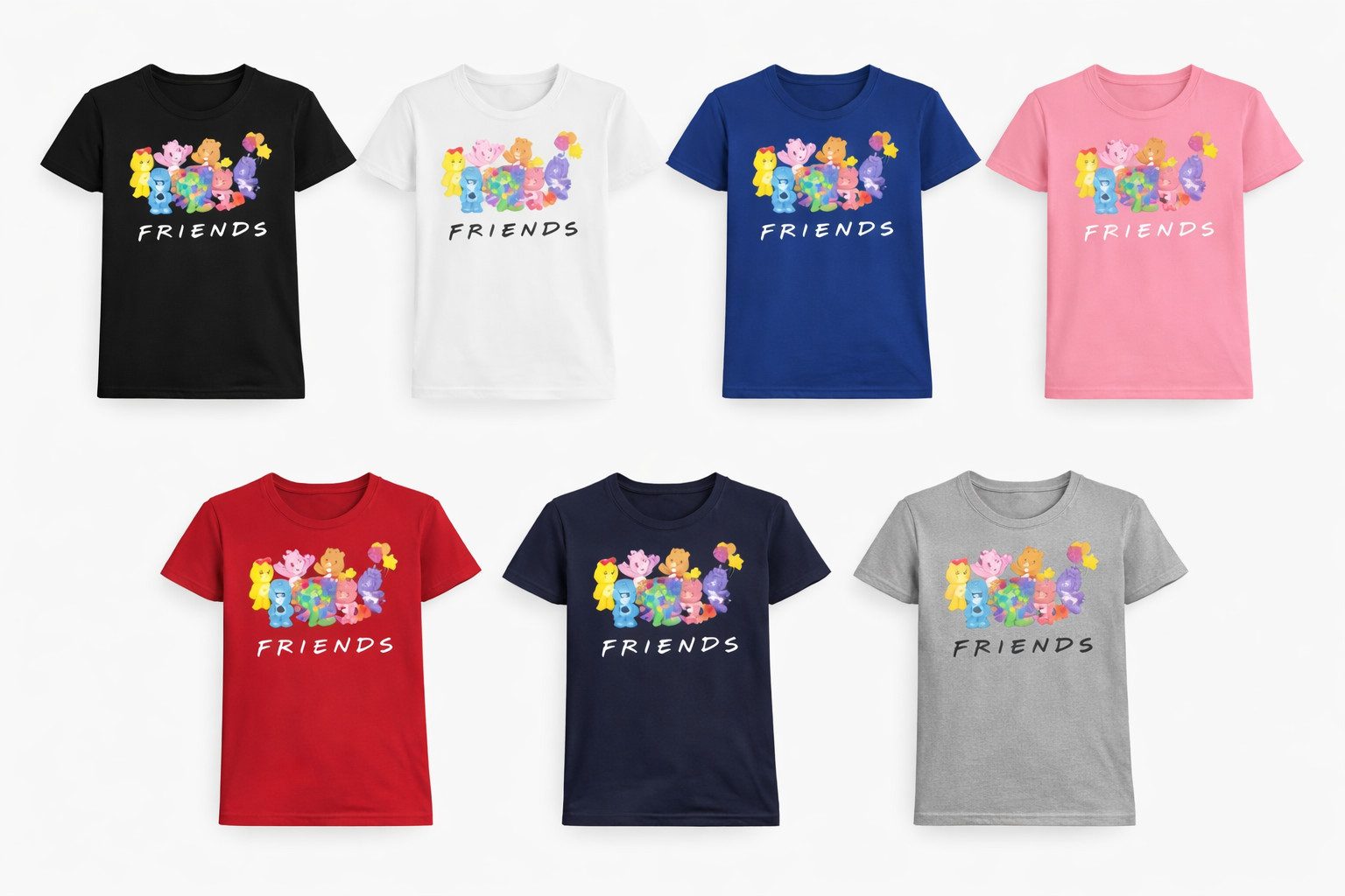 Blondie & Brownie T-Shirt Süßes Friends Glücksbärchis Care Bears Fun Damen Motiv Damen T-Shirt Sweet Friends Lucky Bears Care Bears Motiv Freizeitshirt