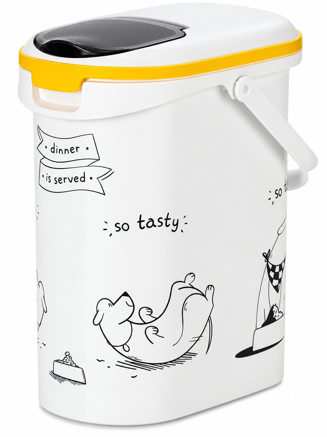 Curver Futterbehälter Futtercontainer 10L 4 kg Tierfutterbehälter Futterbox Katzefutterbox, Katzenfutterbehälter Tierfutter Hunde Aufbewahrung Vorratsbehälter von Curver