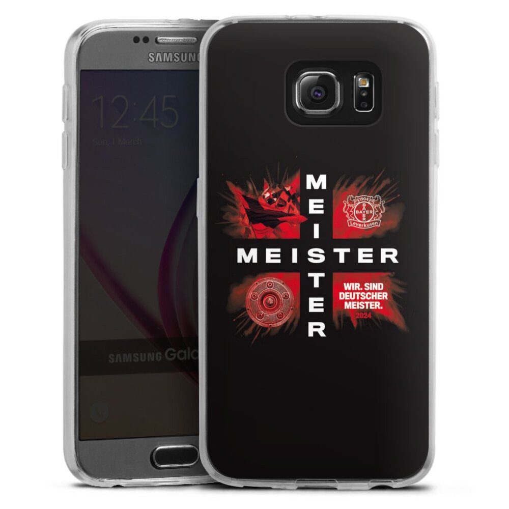 DeinDesign Handyhülle Bayer 04 Leverkusen Meister Offizielles Lizenzprodukt, Samsung Galaxy S6 Slim Case Silikon Hülle Ultra Dünn Schutzhülle