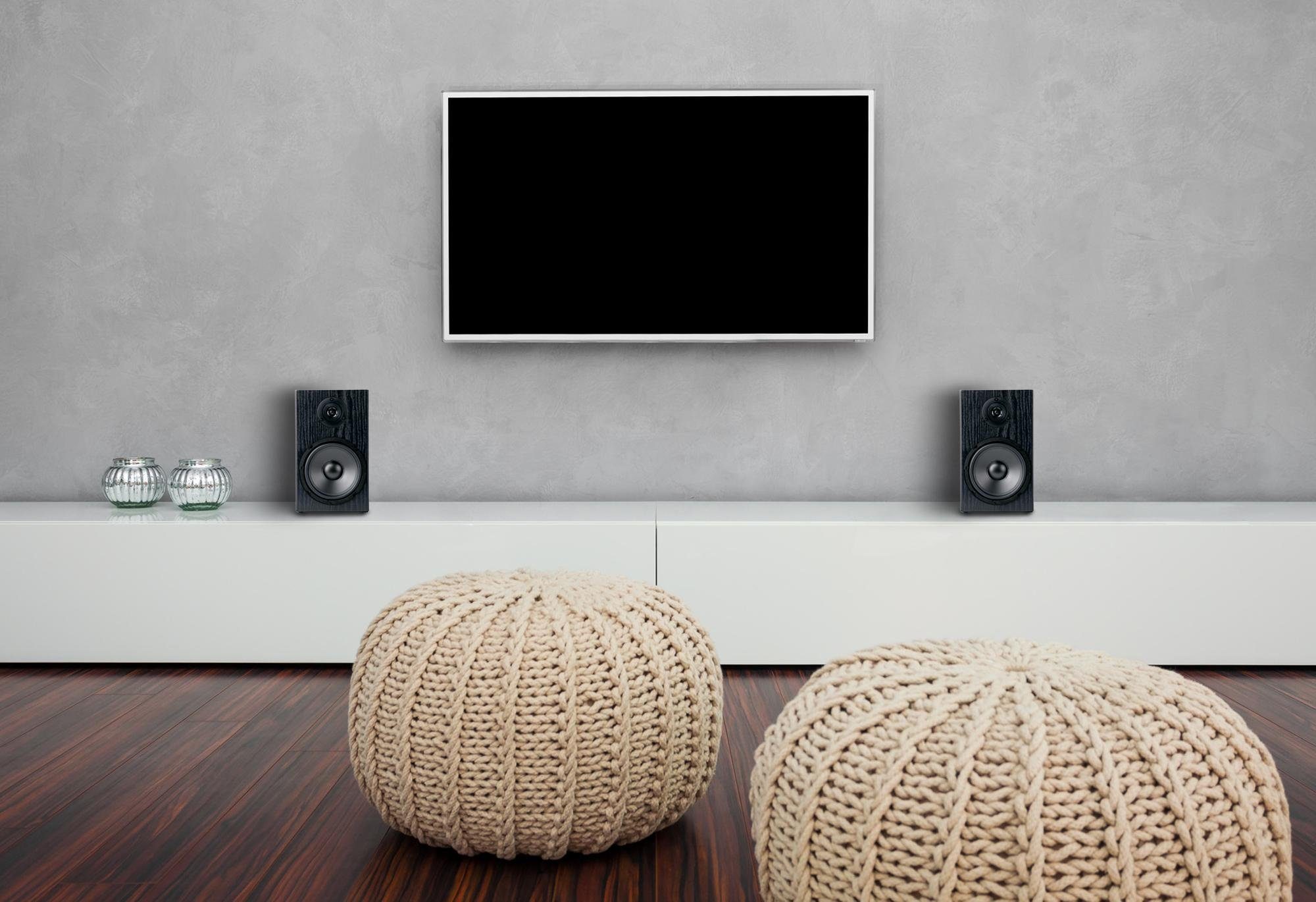 McGrey BSS-265 6,5" HiFi Lautsprecher - 2-Wege-System Regal-Lautsprecher (80 W, HiFi-Boxen auch als Wandlautsprecher)