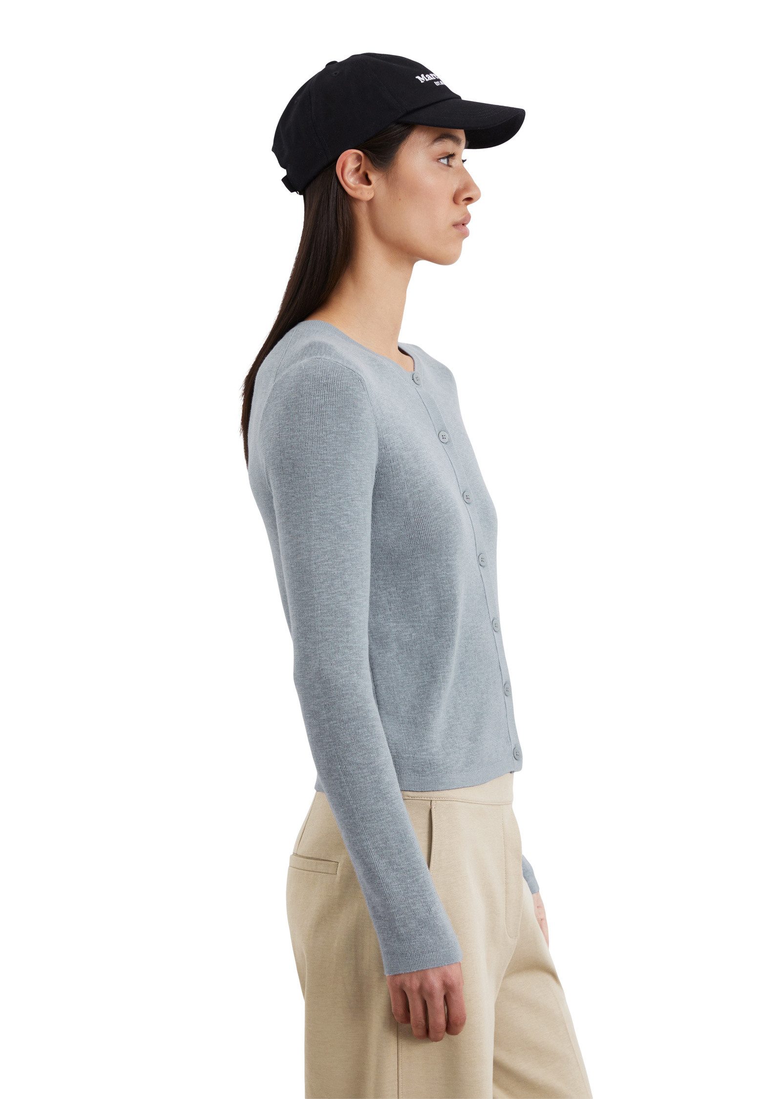 Marc O'Polo Cardigan aus Baumwoll-Leinen-Slub-Garn günstig online kaufen