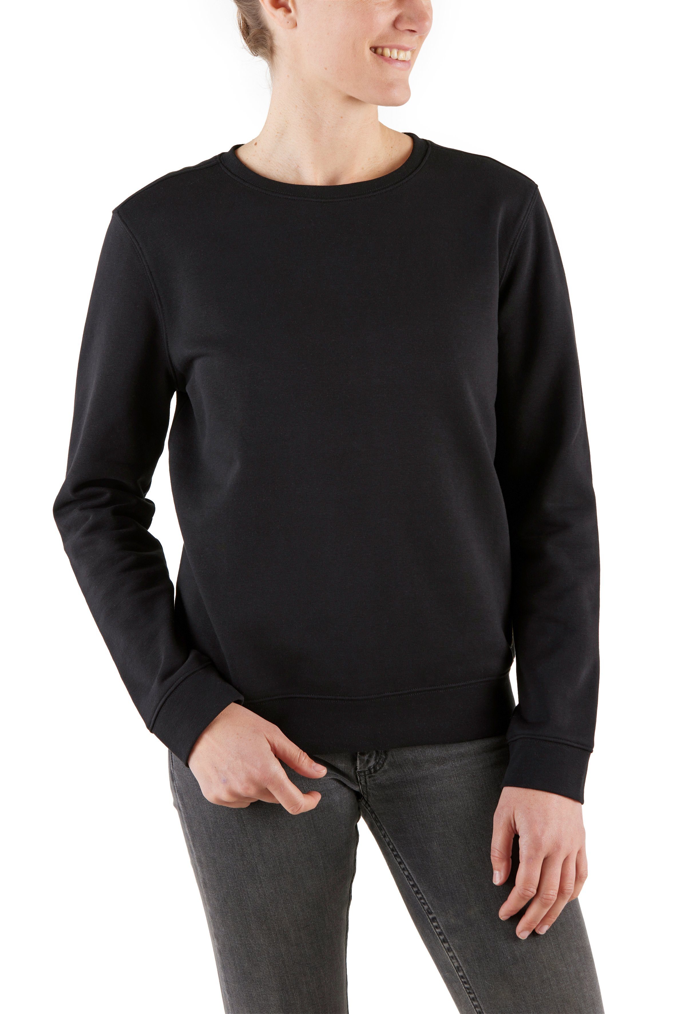 leicht und Damen locker Baumwollmix, sich Sweatshirt für Country soften aus trägt Northern BlackBeauty