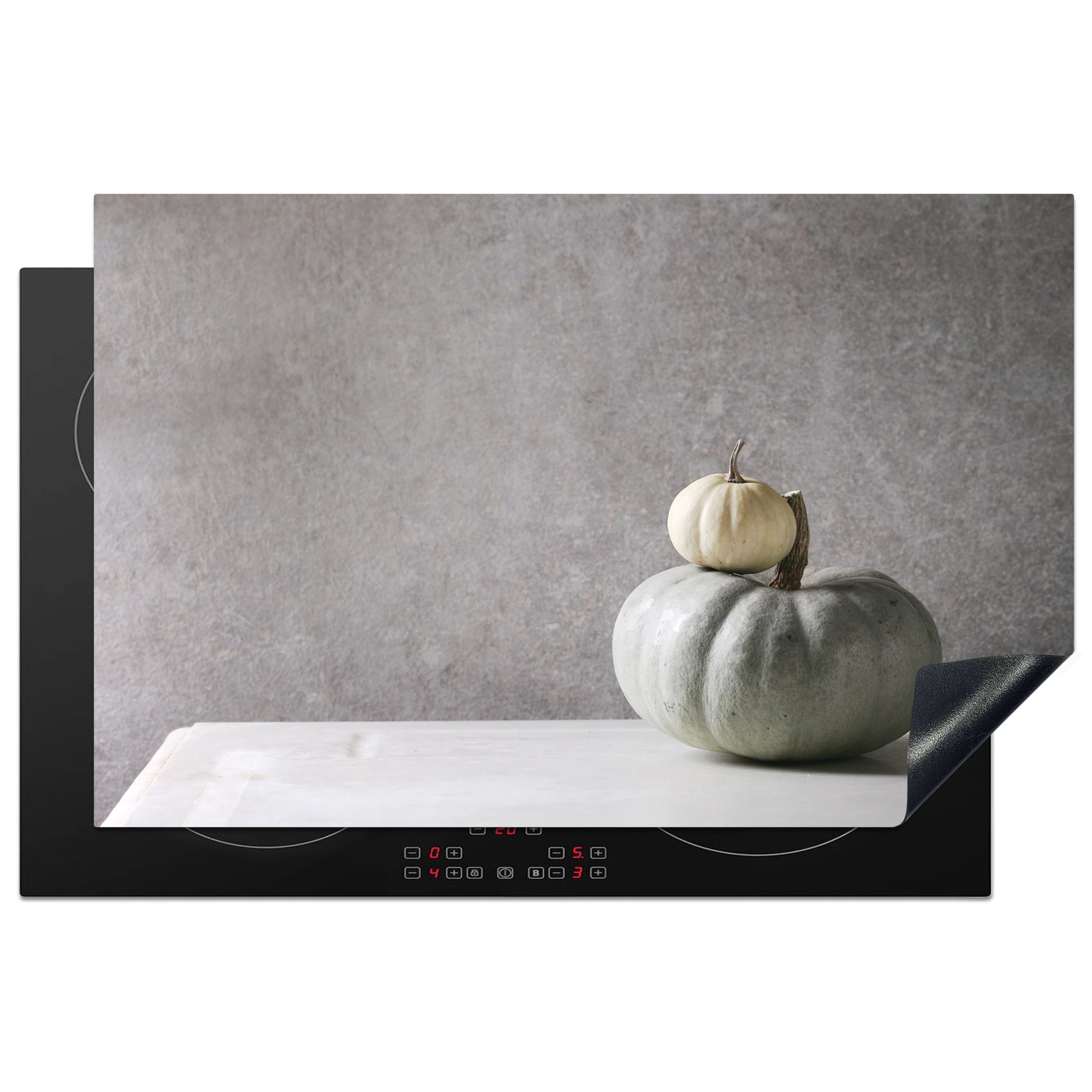 MuchoWow Herdblende-/Abdeckplatte Minimalistische Herbstdekoration aus Kürbissen, Vinyl, (1 tlg), 81x52 cm, Induktionskochfeld Schutz für die küche, Ceranfeldabdeckung