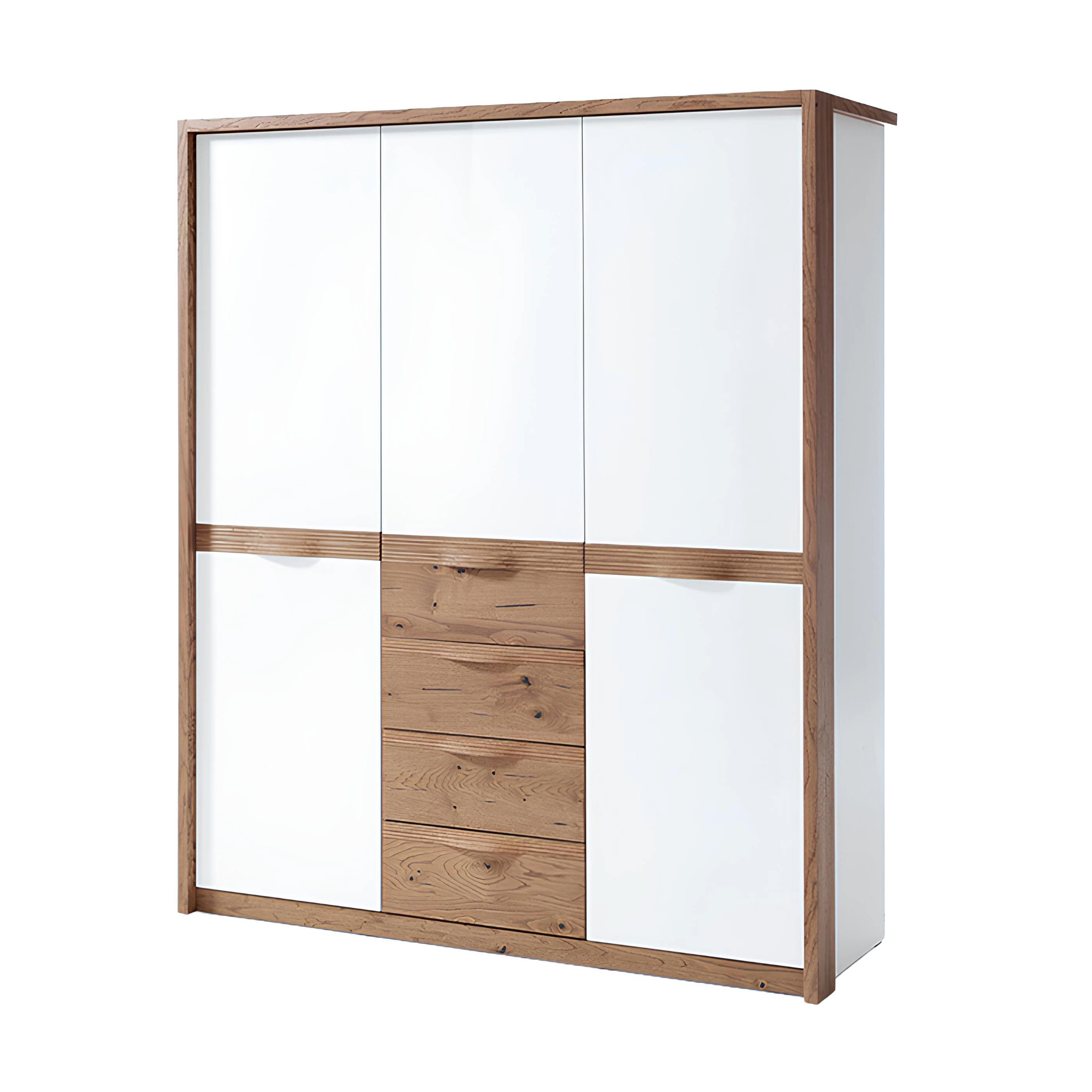 Xlmoebel Kleiderschrank Traditionelle Schränke Eck-Kleiderschrank Holz-Schrank - 3D-CM (Model Como CM-3D) Hergestellt in Europa