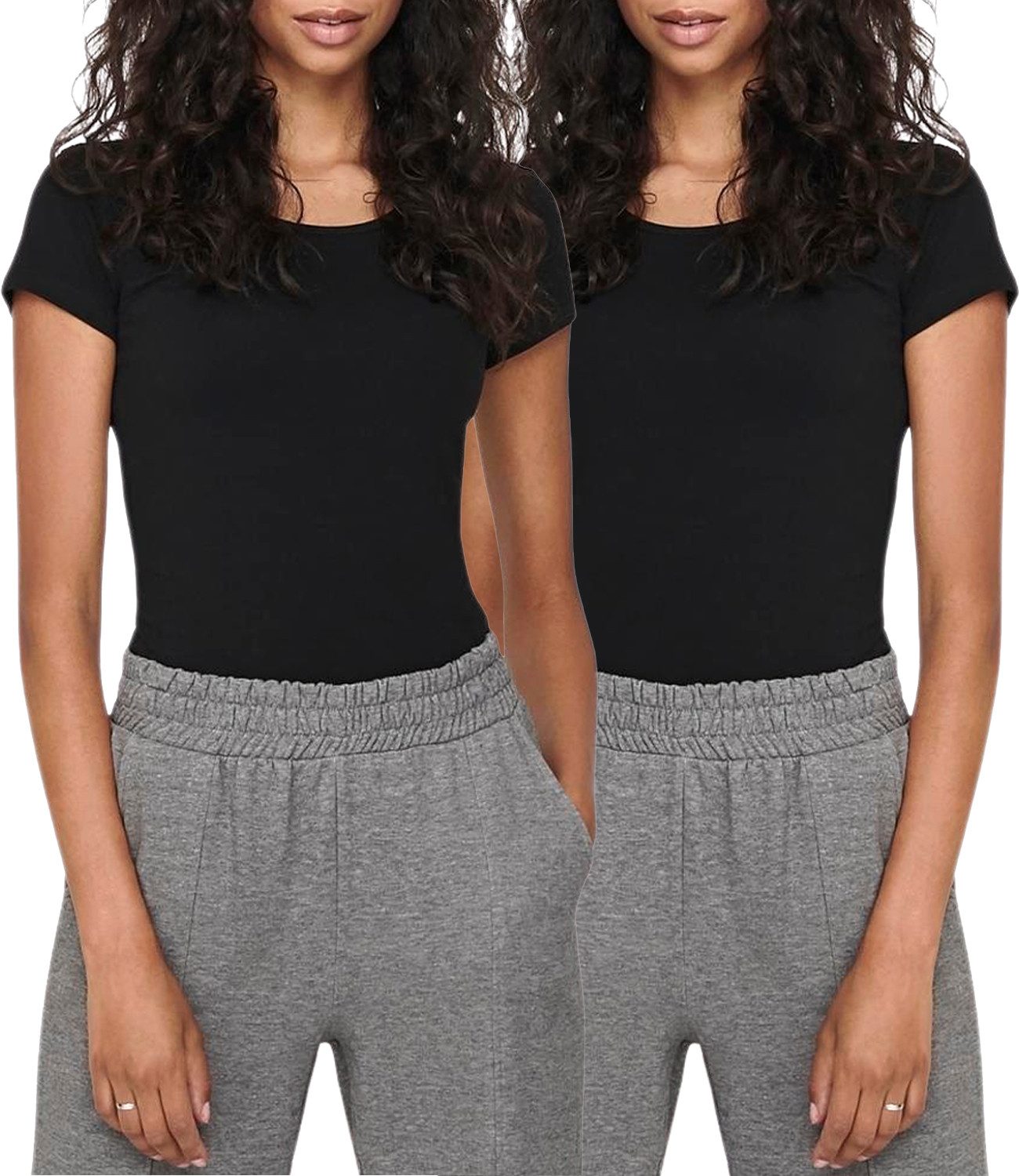 ONLY T-Shirt (Set) basic Rundhals Shirt günstig online kaufen