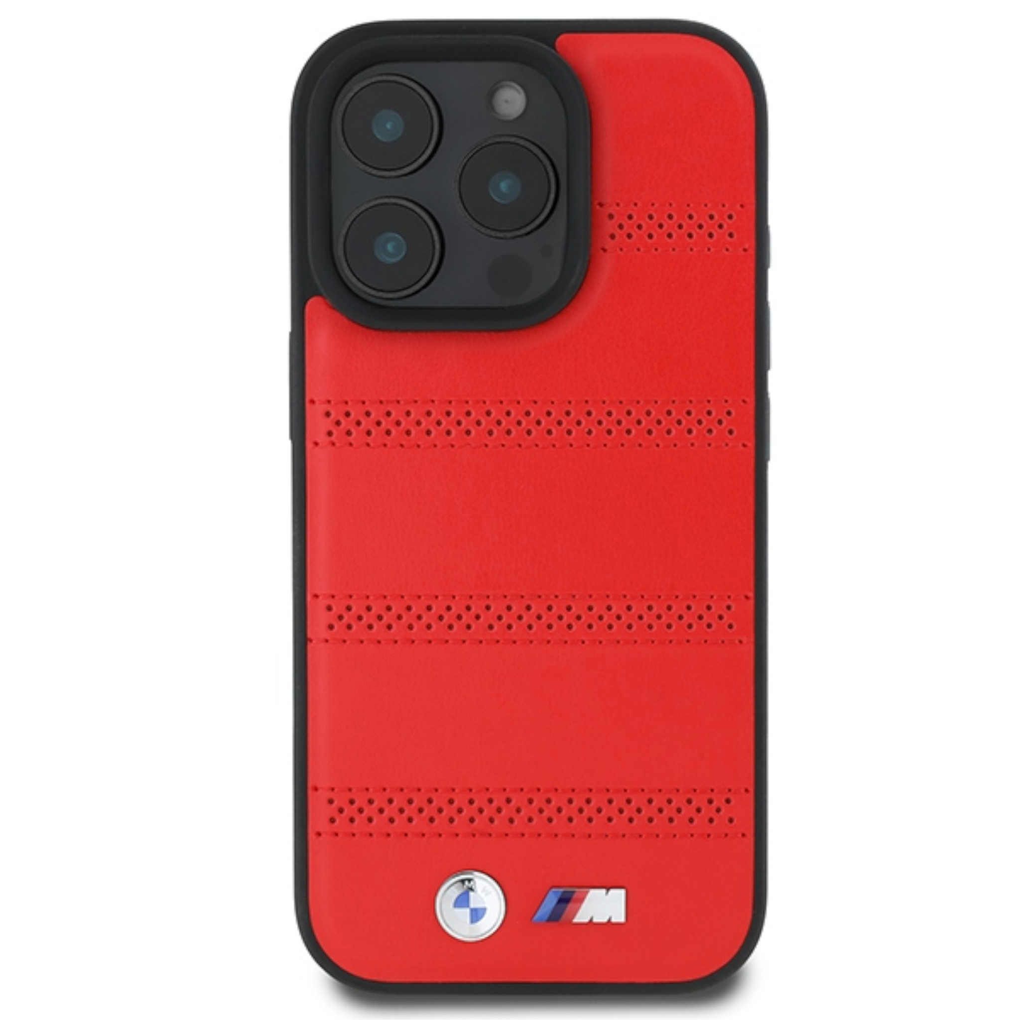 BMW Smartphone-Hülle BMW Apple iPhone 16 Pro Hardcase Perforated Stitched Line MagSafe