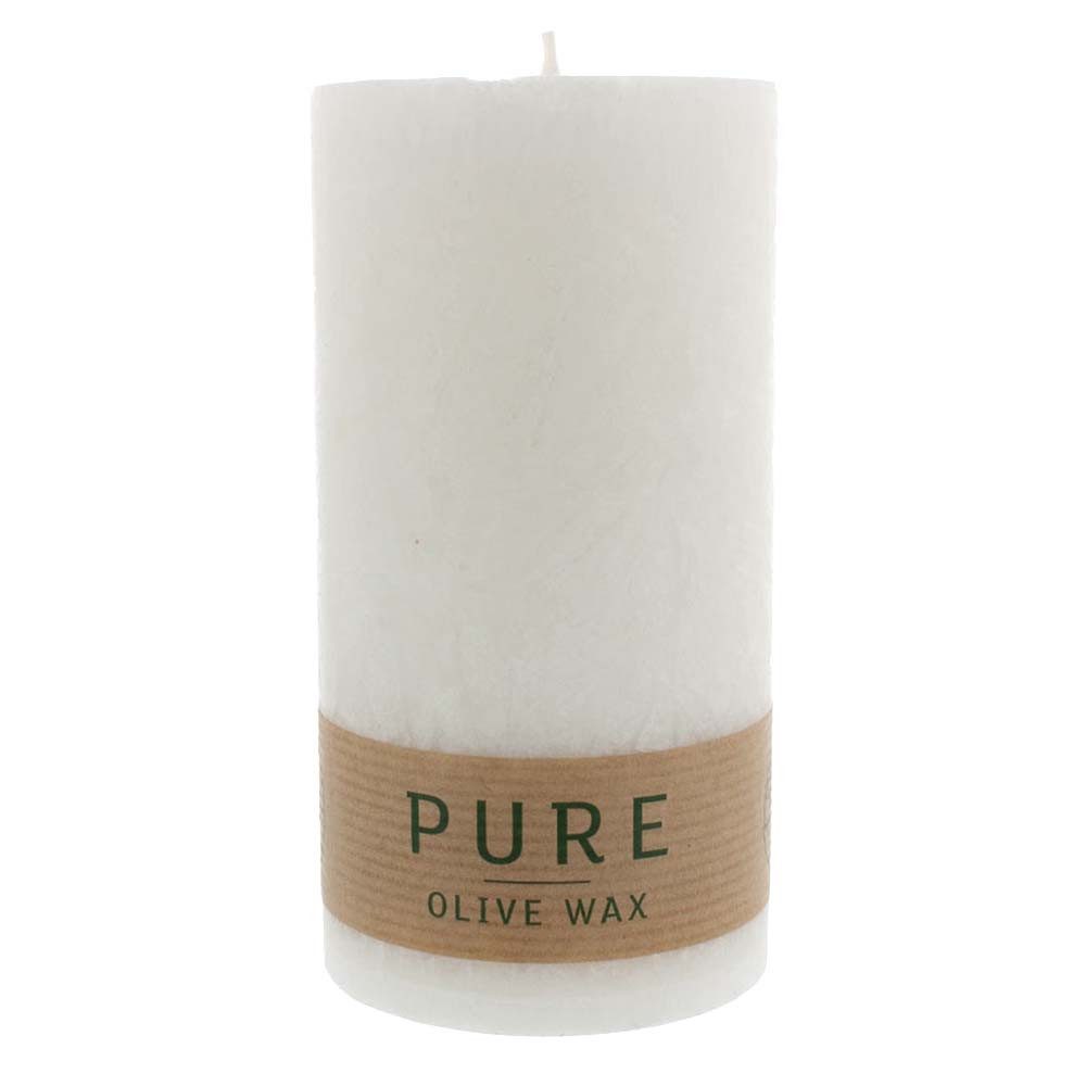 Richard Wenzel GmbH & Co. KG Formkerze PURE Olive Wax Kerze - Natural 130x7 günstig online kaufen