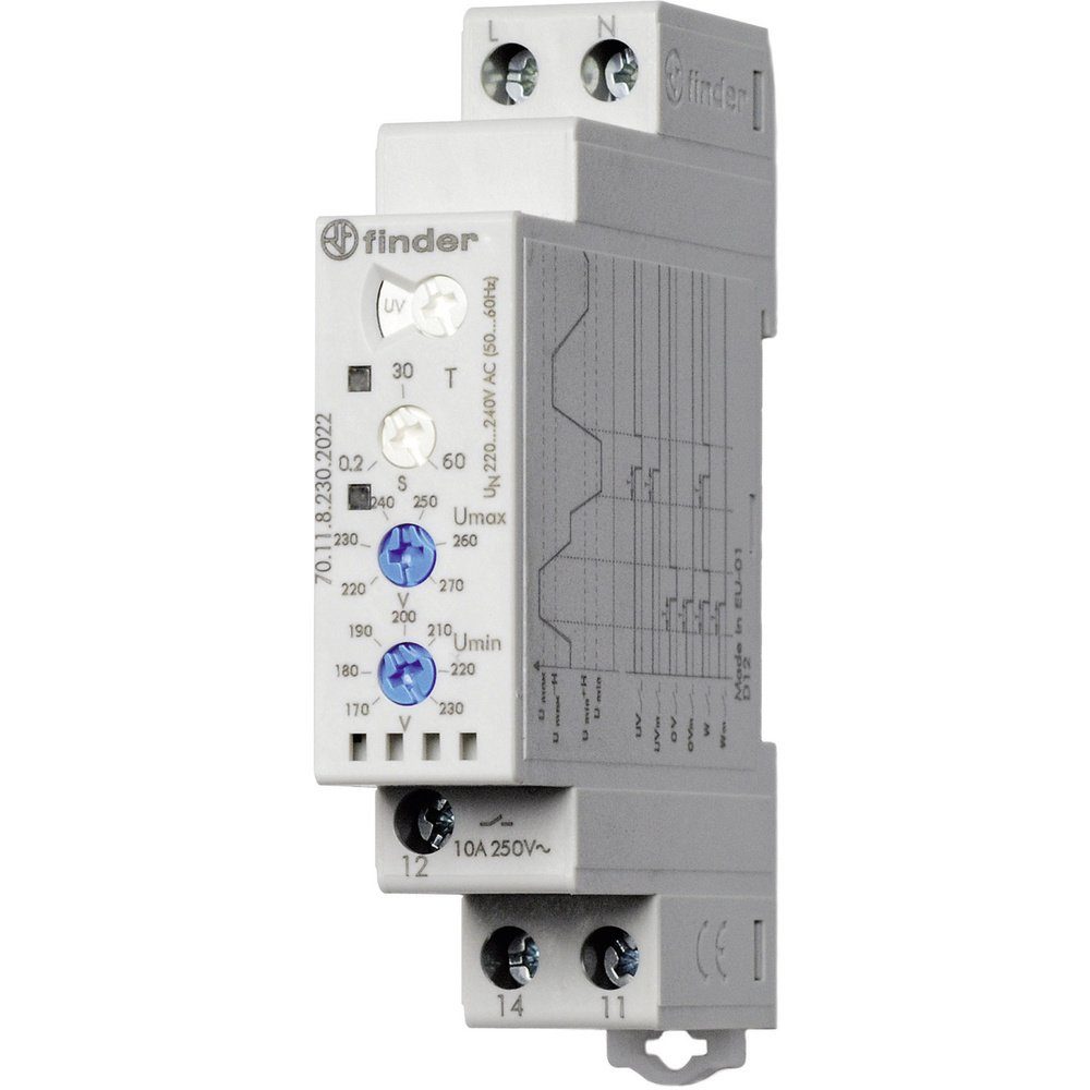finder Sicherheitsrelais Überwachungsrelais 220 - 240 V/AC 1 Wechsler Finder 70.11.8.230.2022, (70.11.8.230.2022)