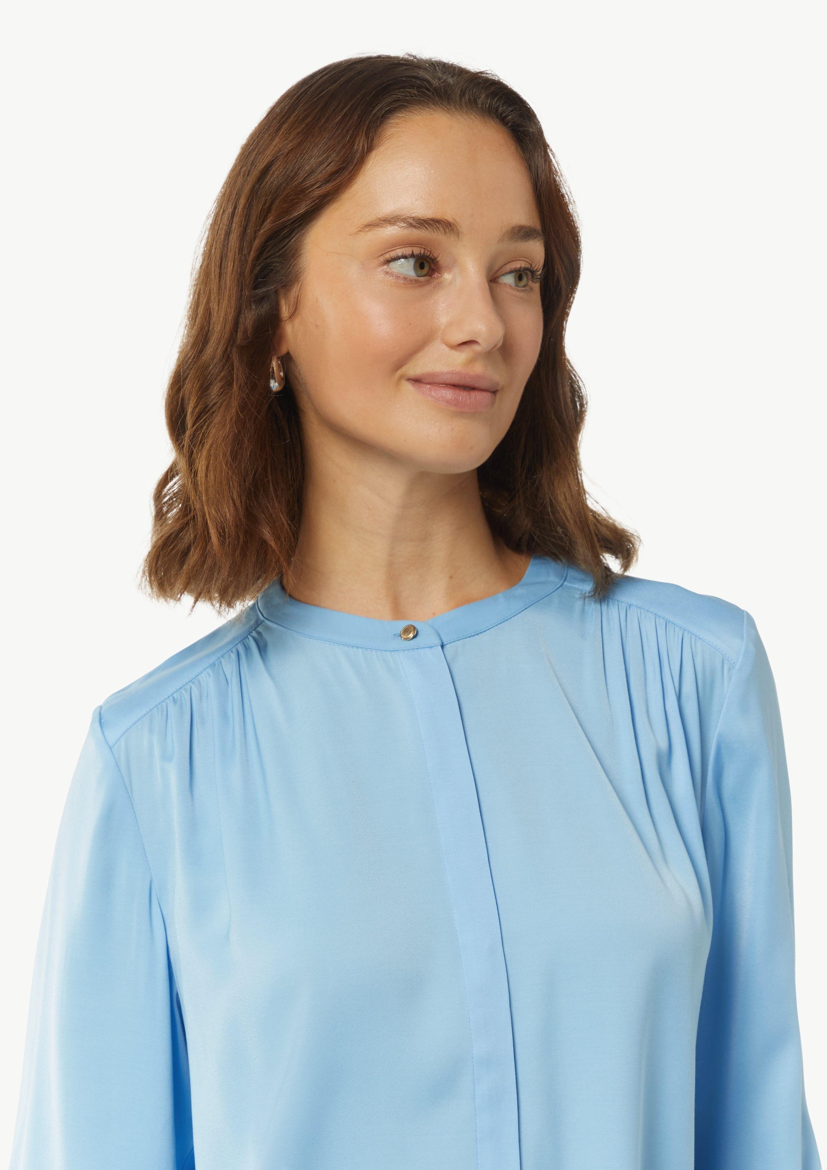 Comma Langarmbluse Satinbluse mit Raffung Raffung günstig online kaufen