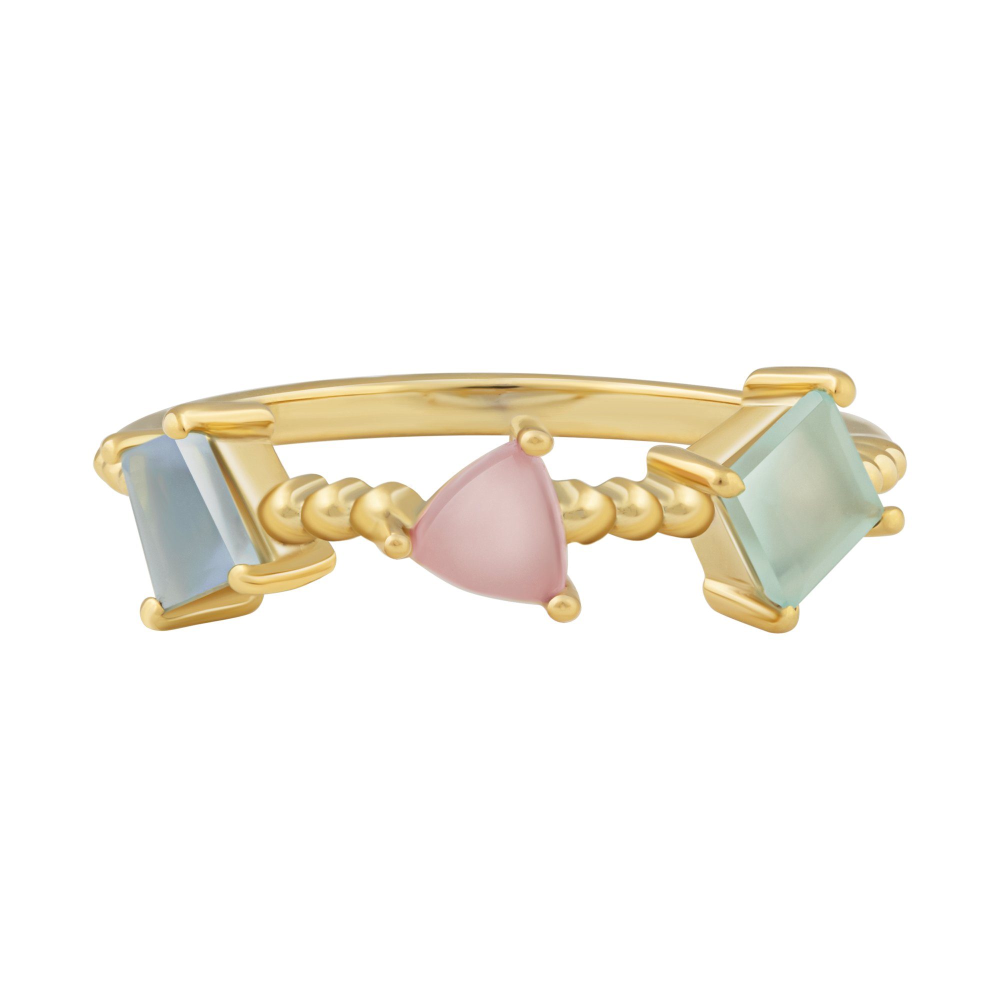 CAÏ Fingerring 925 Silber vergoldet Echtstein Pastell günstig online kaufen