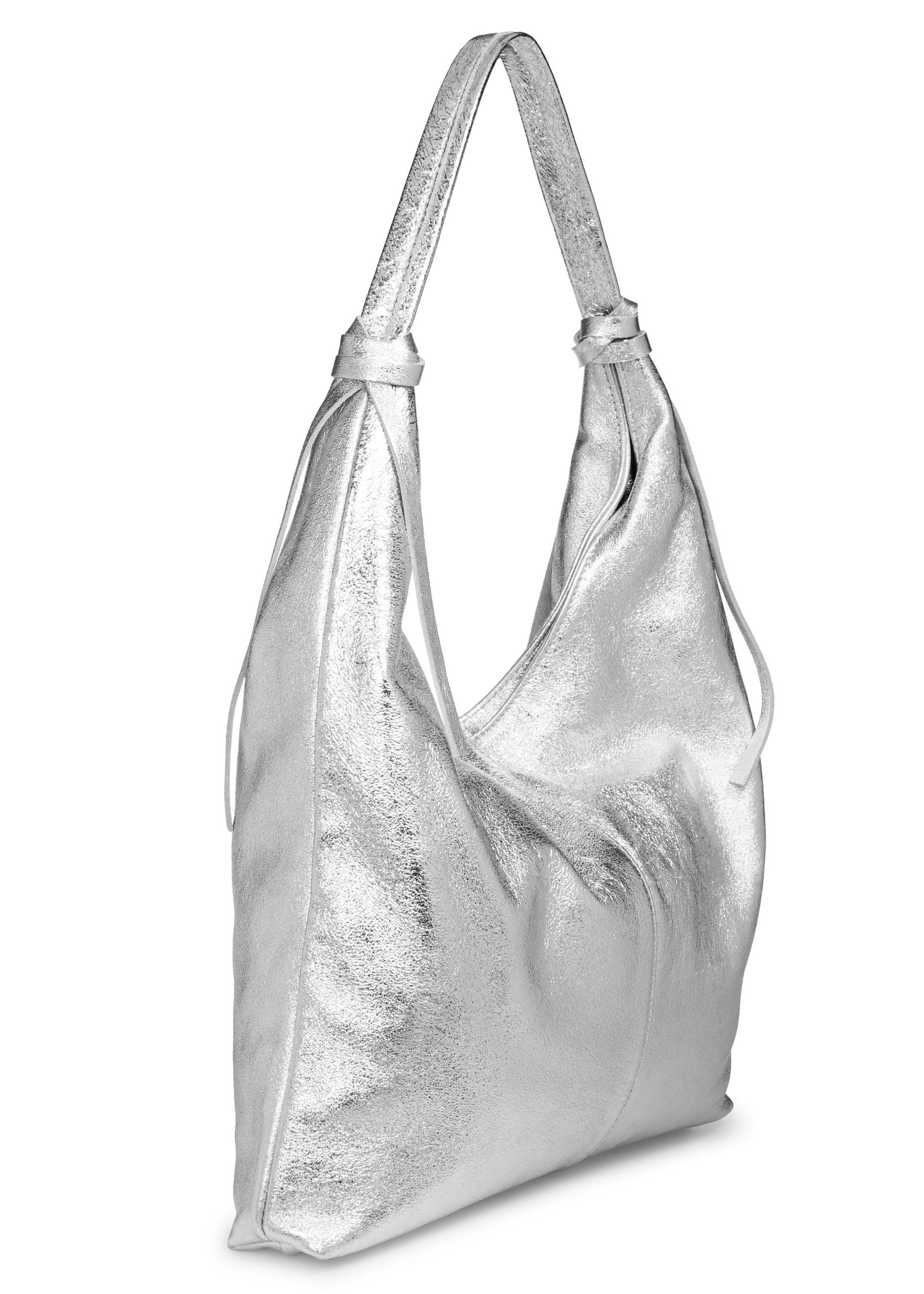 Caspar Schultertasche Lässige Leder Shopper große Damen Tasche - PREMIUM LINE- Modell No.817, leicht, elegant & unempfindlich - 100% Echtleder - Handmade in Ita – Bild 4 von 5