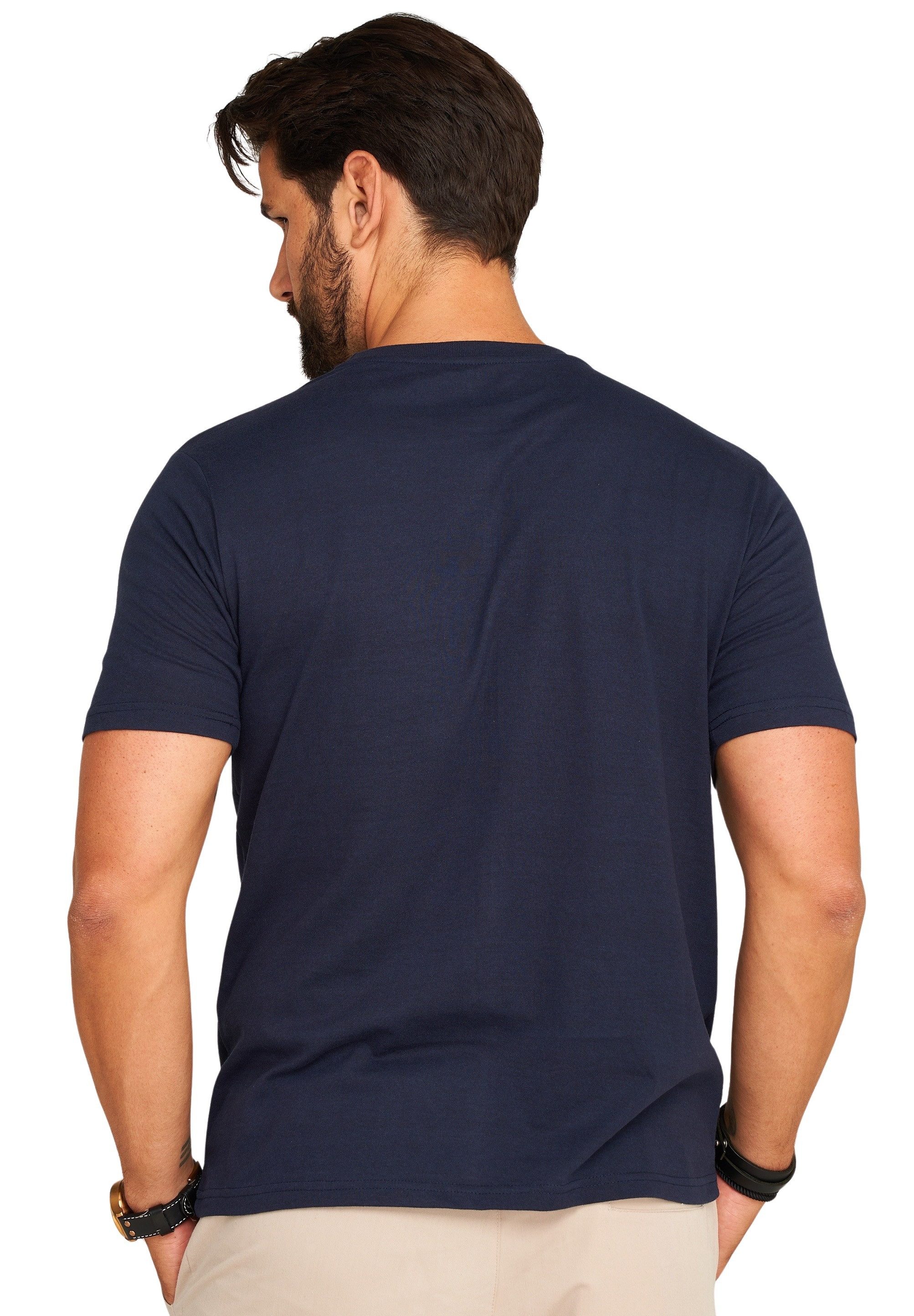 DAILY COTTON T-Shirt BASETEEO (Packung, 3er-Pack) Herren Basic Kurzarm Rundhals Shirt Crew-Neck O-Ausschnitt