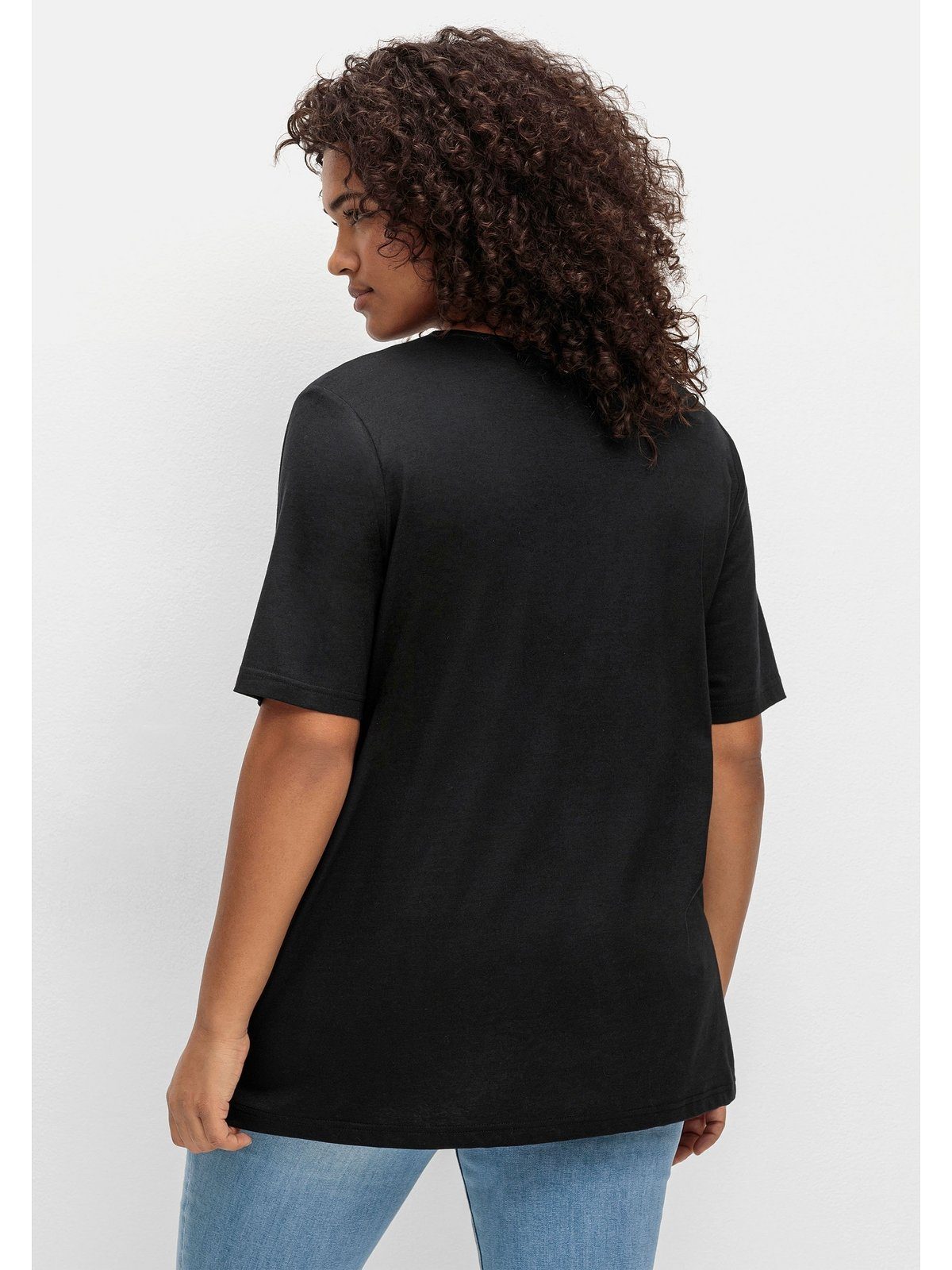 Sheego T-Shirt Große Größen mit doppellagigem günstig online kaufen