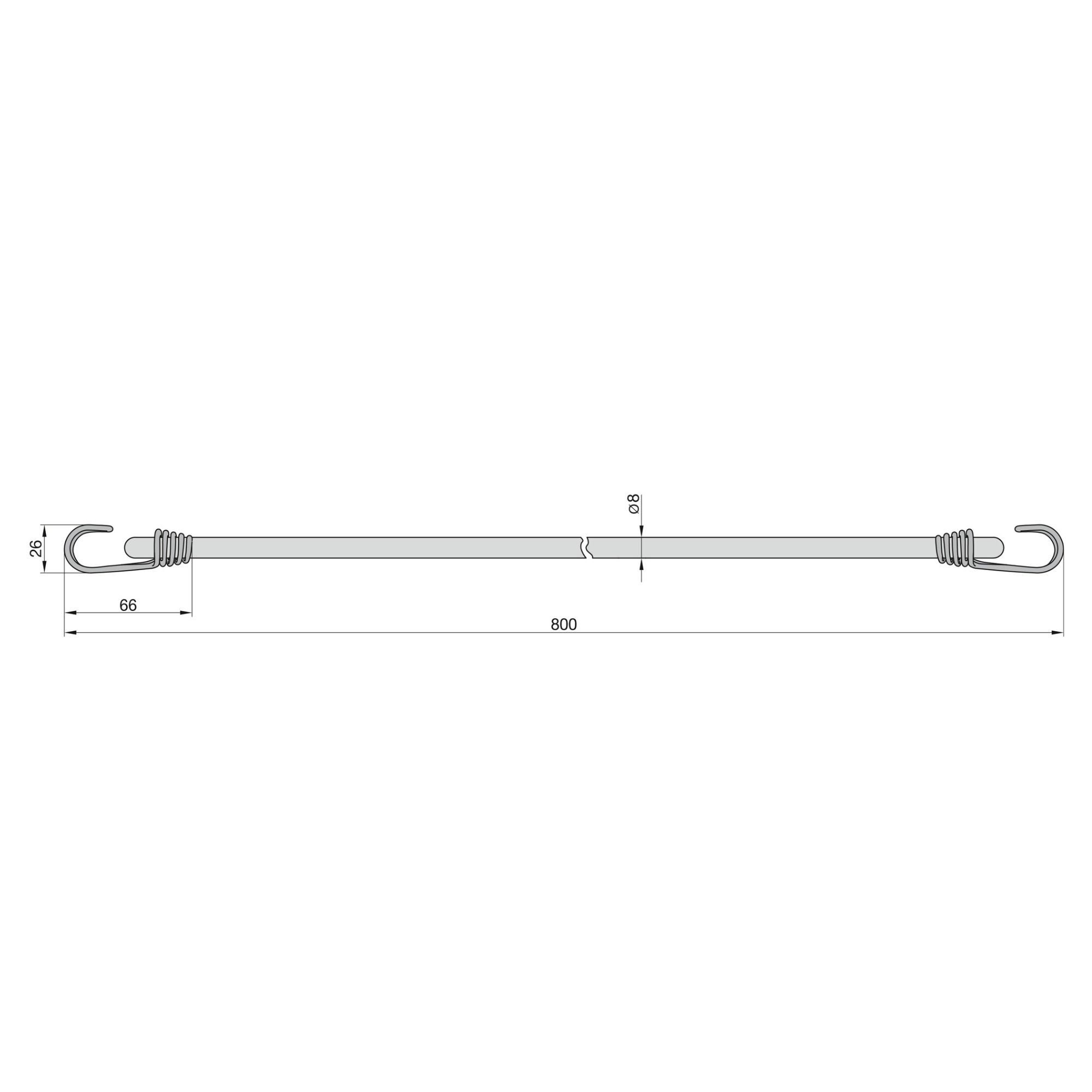 BASI Spanngurt Spanngummi (Spar-Set, 5-tlg), 5er Set Gummispannseil, Doppelhaken 80 cm, bis 40 kg, grün, 10 Stück