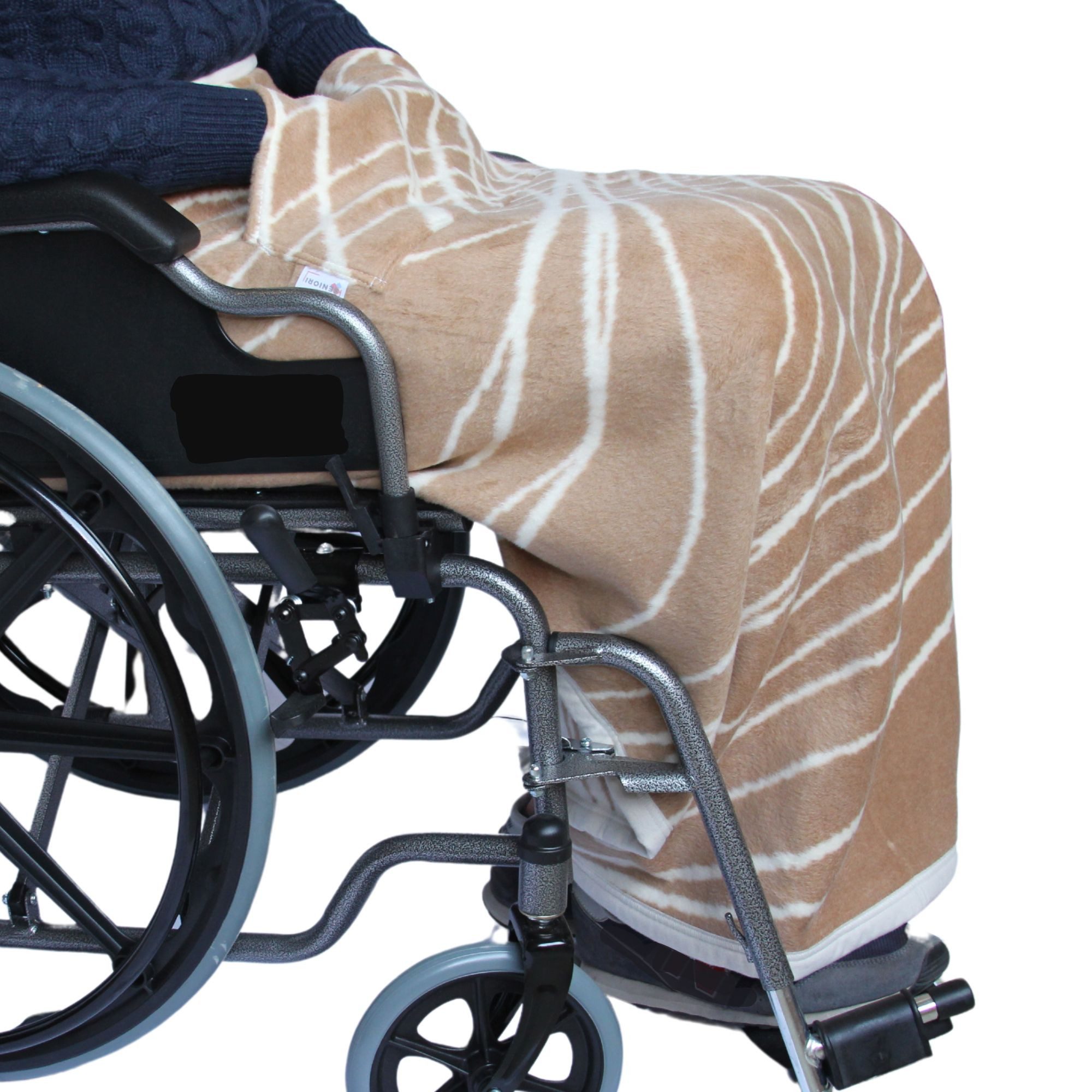 Outdoordecke Rollstuhldecke DECKE für ROLLSTUHL Beindecke Rollstuhlfahrer Kniedecke, Seniori, 4. Braun - Linien