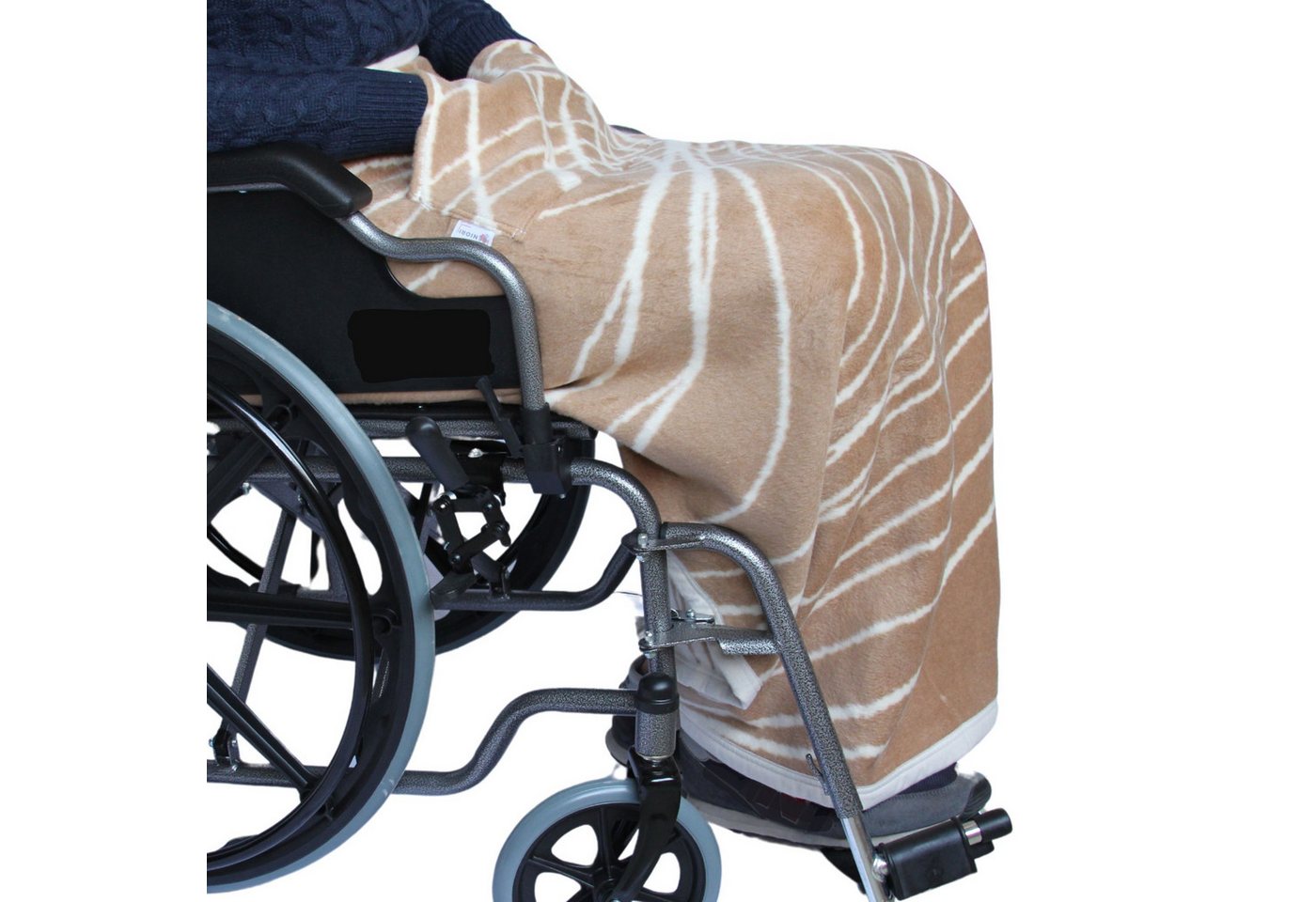 Outdoordecke Rollstuhldecke DECKE für ROLLSTUHL Beindecke Rollstuhlfahrer Kniedecke, Seniori, 4. Braun - Linien