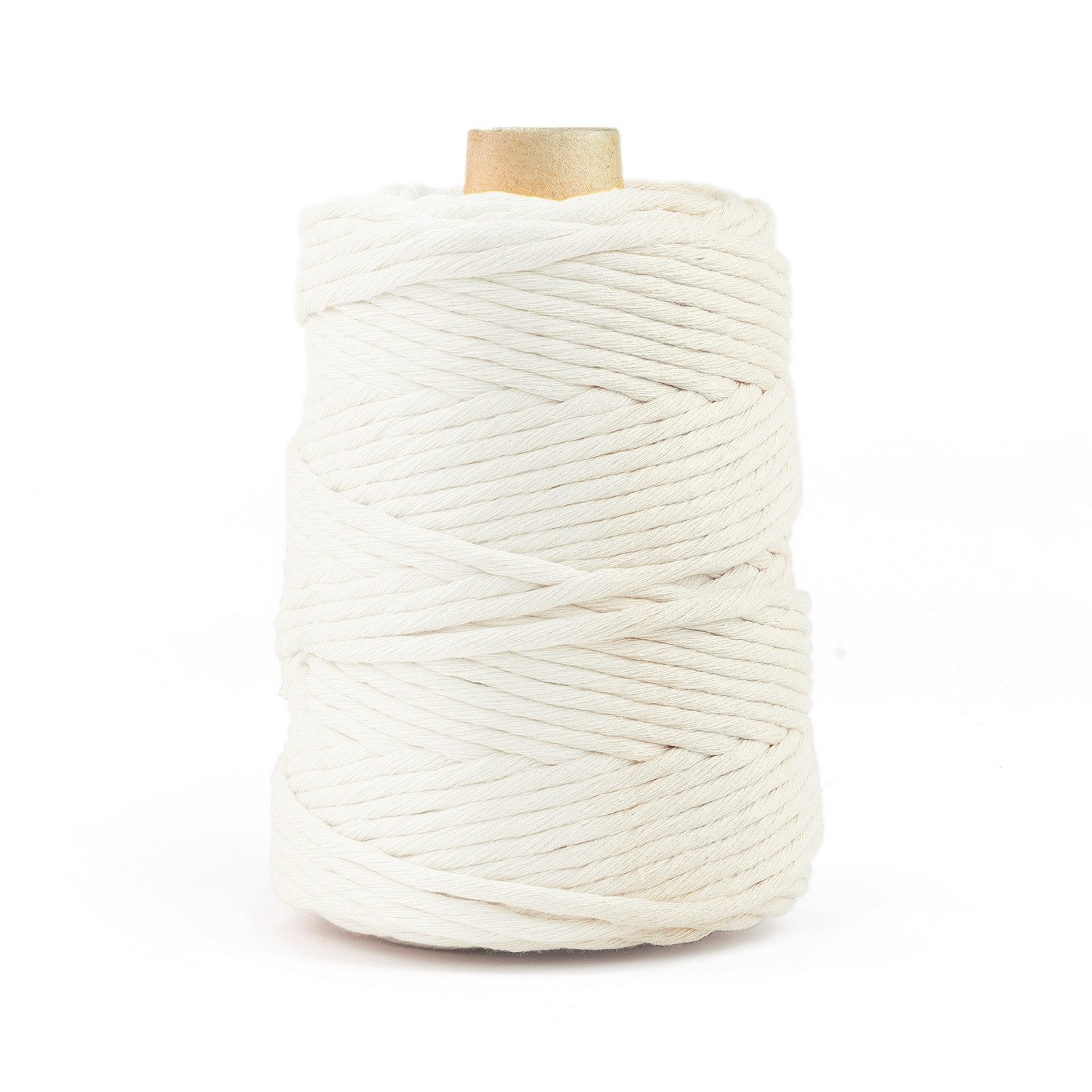 DQ-PP DQ-PP MAKRAMEE GARN 400m (4x100m), 5mm, 100% Baumwolle, Kordel Natur Nähgarn, Baumwollseil, Handwerk Dekoration, Baumwollgarn, DIY