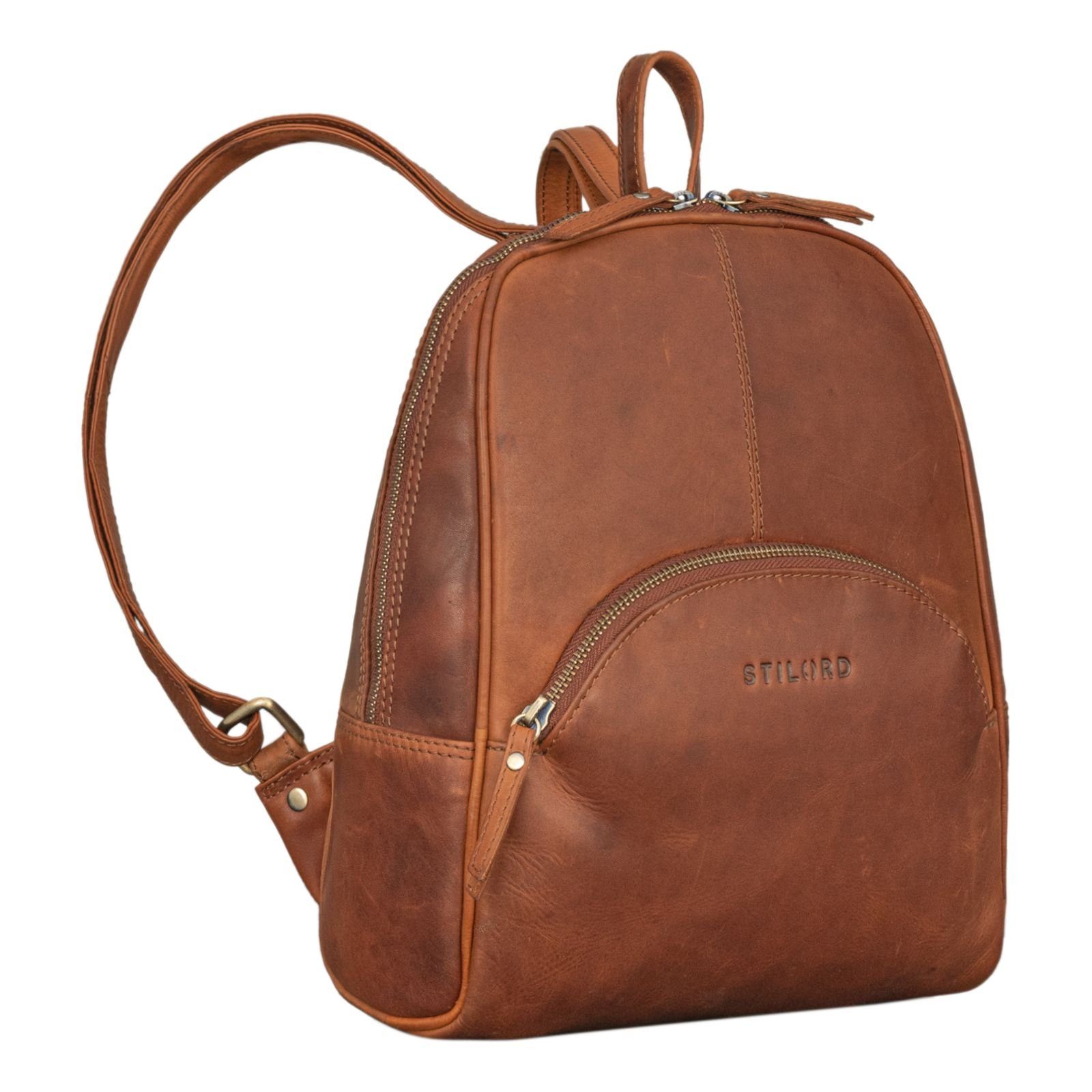 STILORD Cityrucksack "Margot" Daypack Damen Leder Klein Vintage Rucksack Rucksackhandtasche