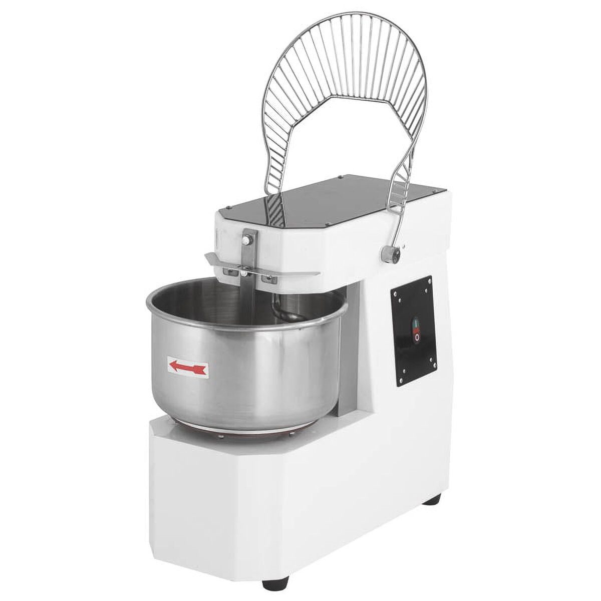 GastroHero Küchenmaschine Spiralteigknetmaschine ECO 20 Liter 230 V fester Kopf Edelstahl, 1100 W, 20 l Schüssel
