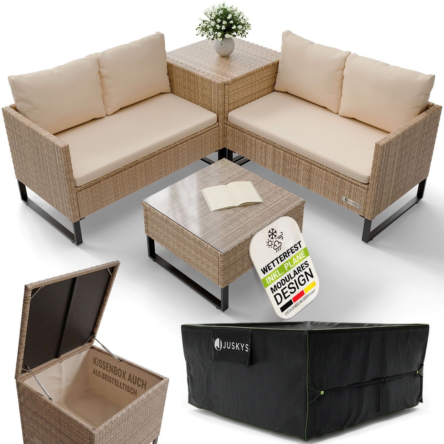 Juskys Gartenlounge-Set Santorini, (4-tlg). € 389,99