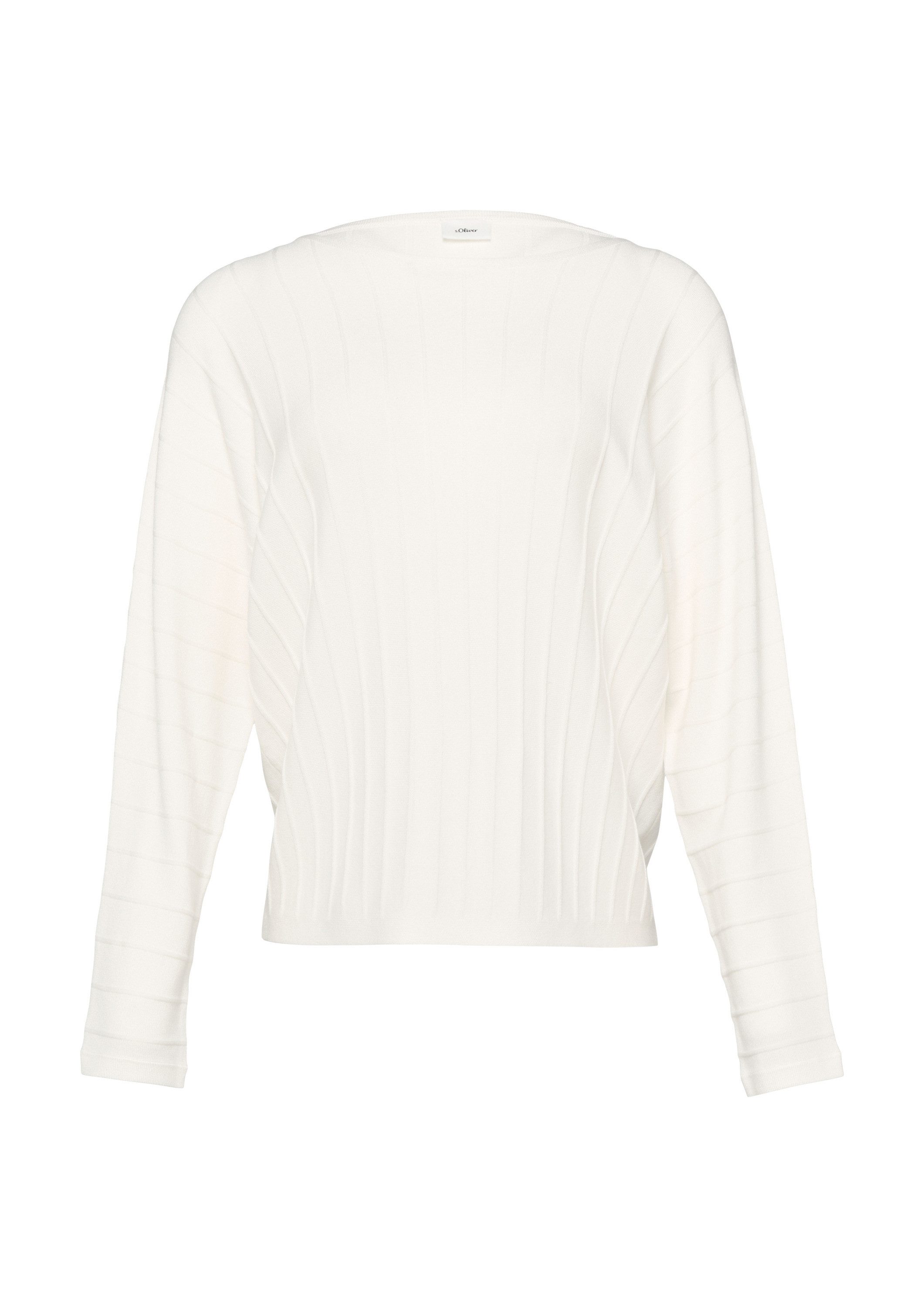 s.Oliver Longpullover Strickpullover Strickpullover mit Fledermausarm günstig online kaufen