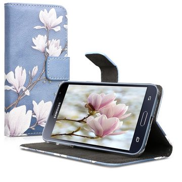 kwmobile Handyhülle Wallet Case für Samsung Galaxy J3 (2016) DUOS, Hülle mit Ständer Kartenfächer - Handyhülle