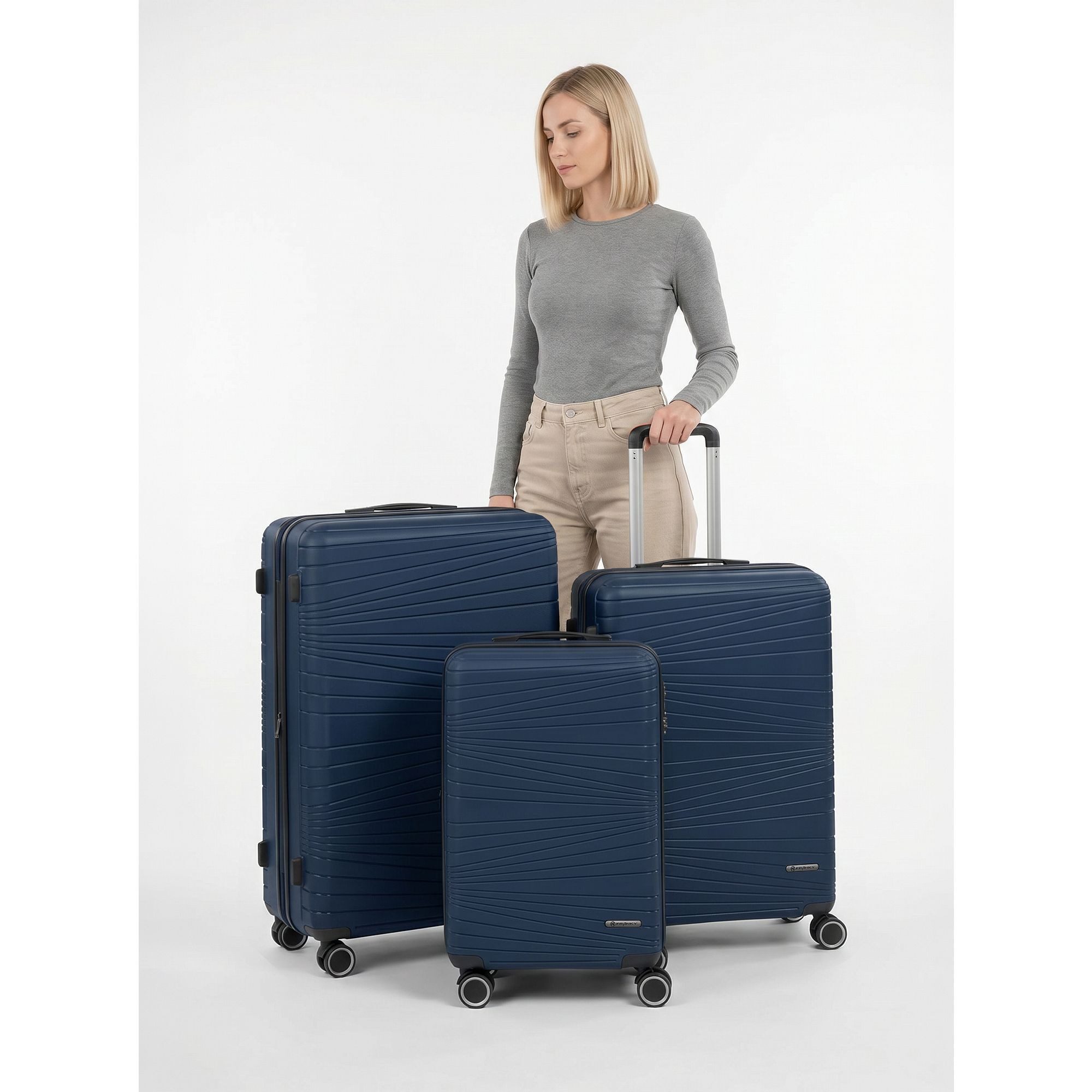 Franky Trolleyset Dallas 3.0, 4 Rollen, (3-teilig, 3 tlg), Polypropylen