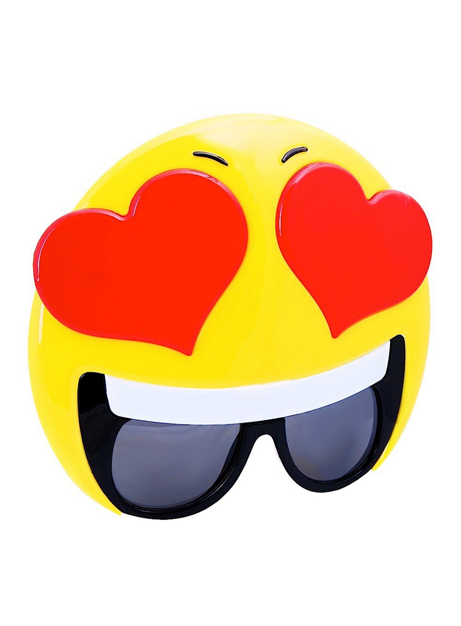 Sun Staches Kostüm Love Partybrille, <3 Ein Blick zum Verlieben: lustige Funbrille im Emoticon-Design <3
