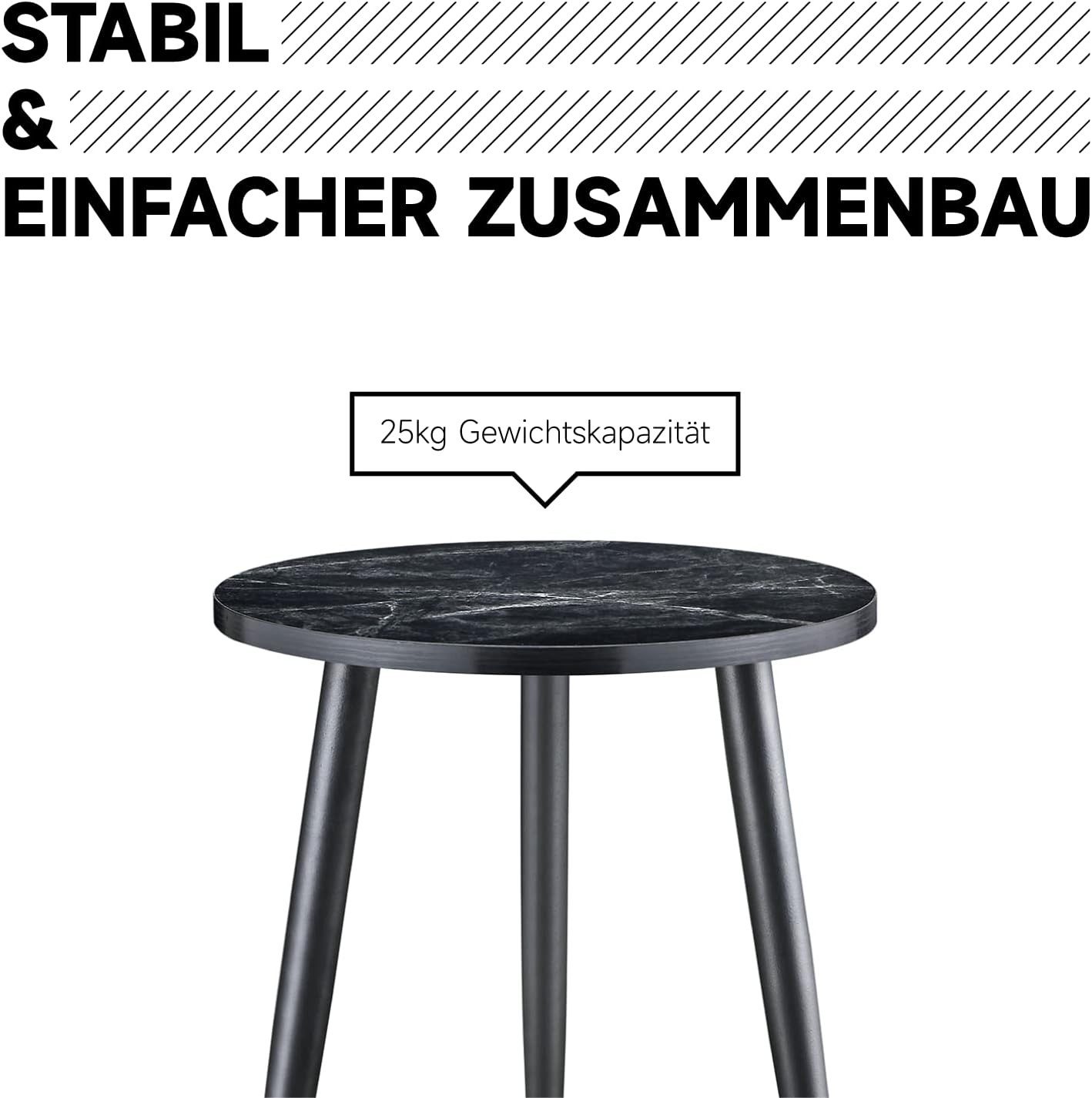 Z-Hom Couchtisch ZM-ET002-BK Wohnzimmertisch Sofatisch, Marmoroptik Tischplatte