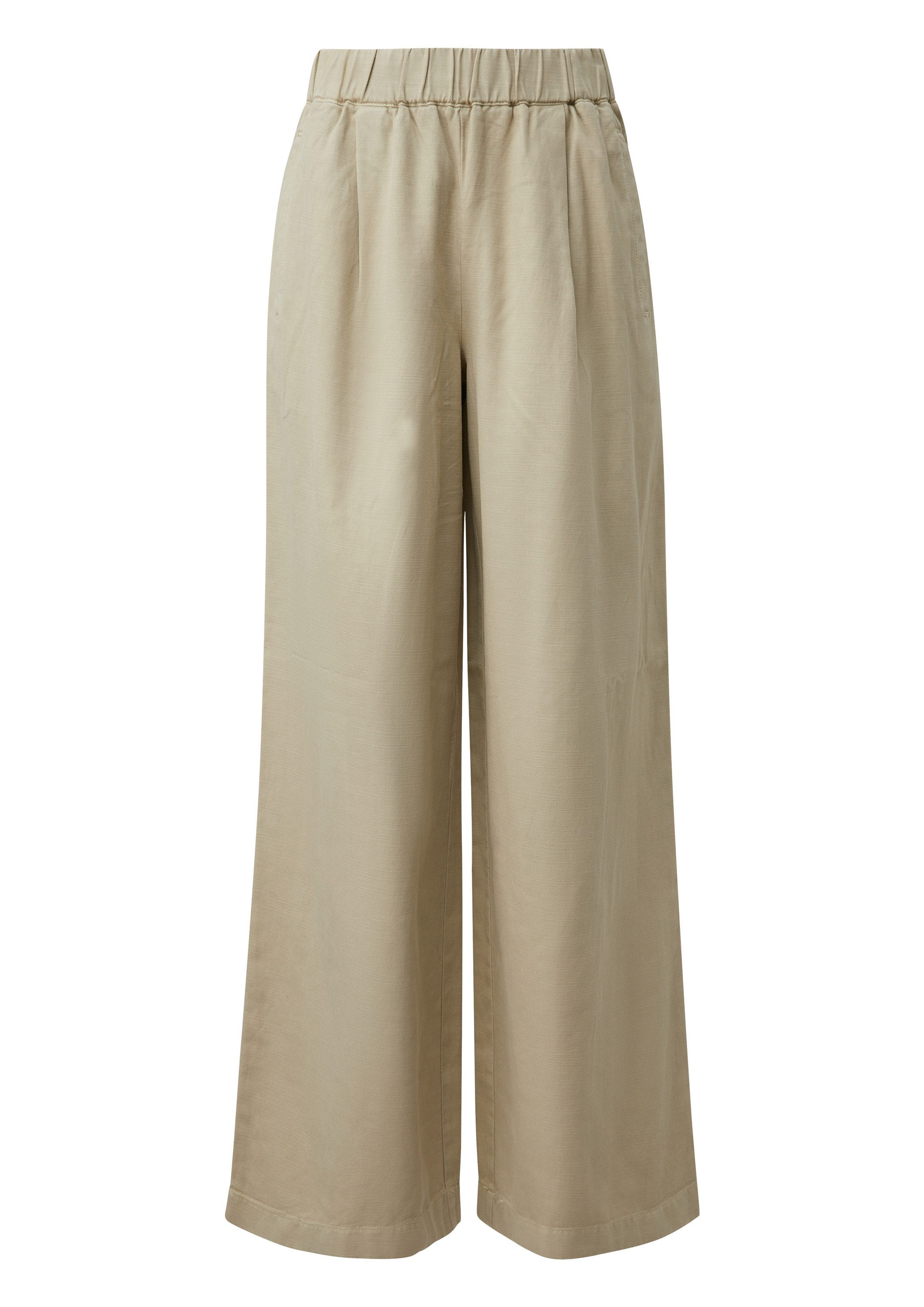 s.Oliver Chinos Hose Twill-Hose mit Wide Leg und Bundfalte