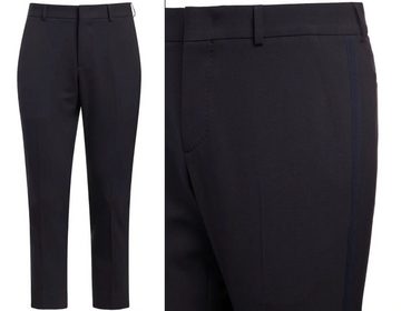 Valentino Loungehose VALENTINO TAILORED WOOL BLEND SLIM PANTS ICONIC TAPE LOGO NAVY TROUSER