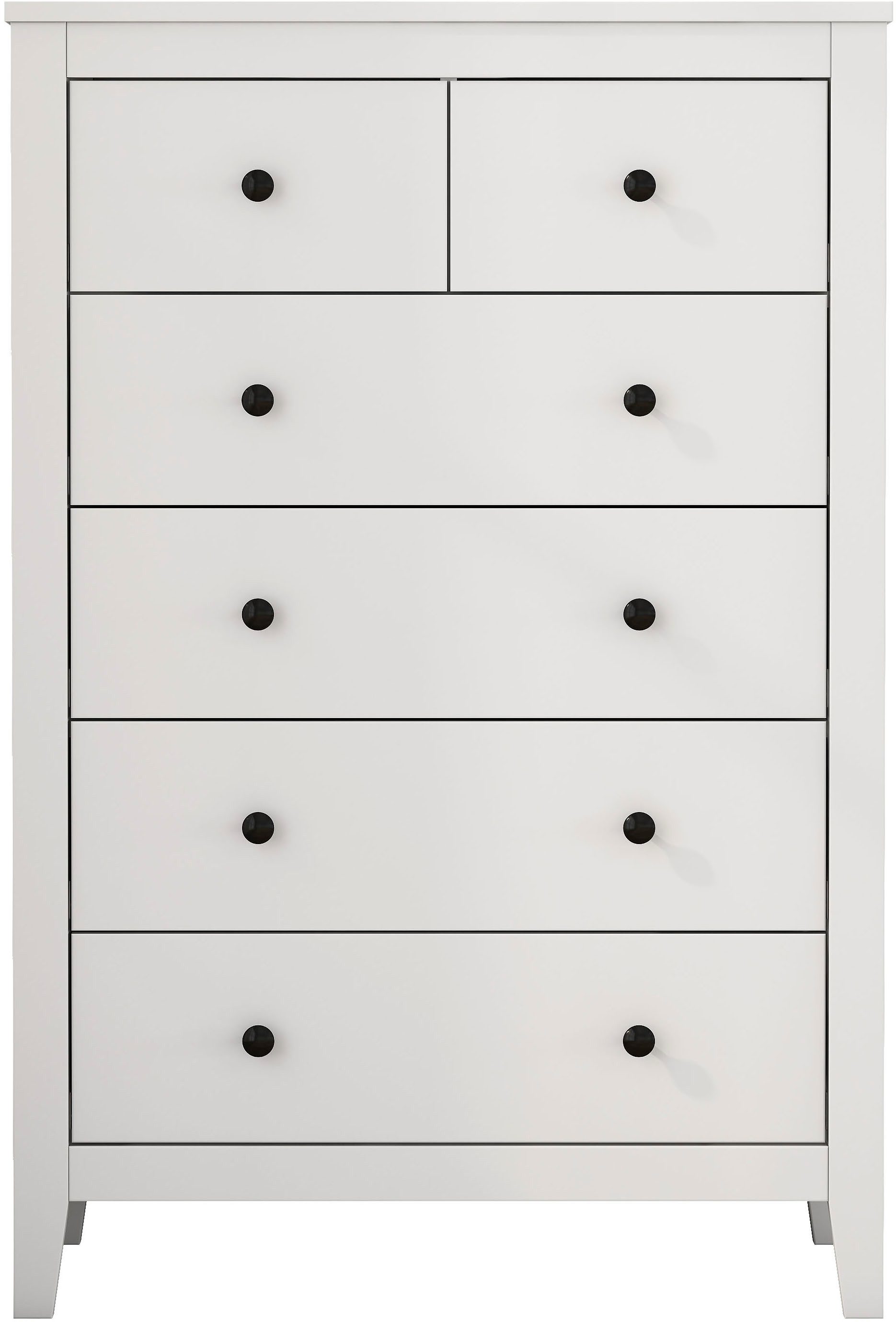 OTTO home Kommode Avelin, Melaminoberfläche, schwarze Metallgriffe, Breite 80 cm
