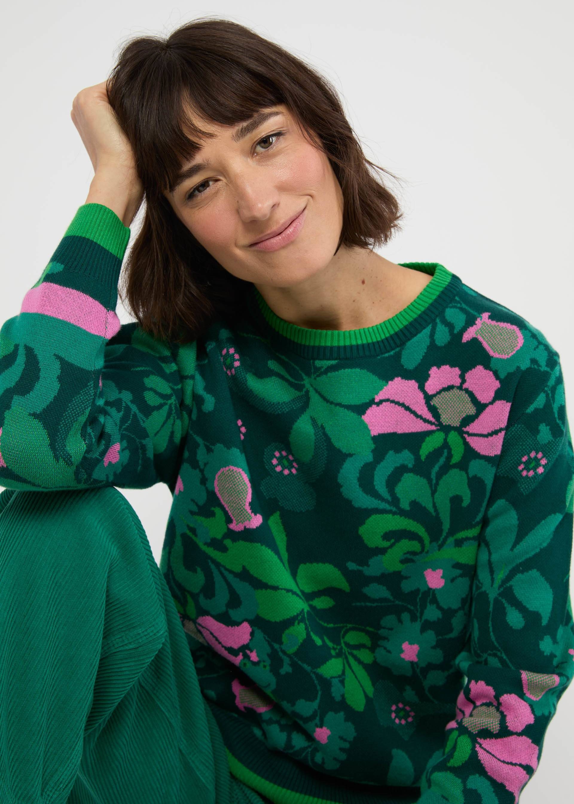 Blutsgeschwister Strickpullover - Cosy Storyteller – nachhaltiger Strickpullover aus Baumwolle