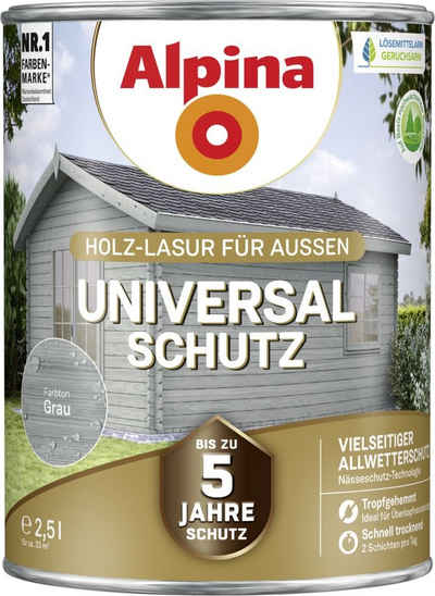 Alpina Wetterschutzfarbe Universalschutz Grau 2,5l