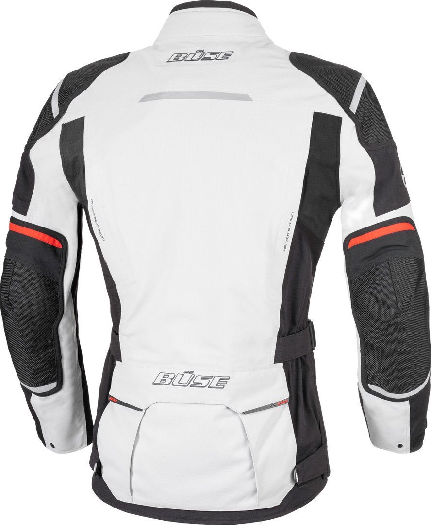 Büse Motorradjacke Grado Damen White/Black/Red Motorrad Textiljacke