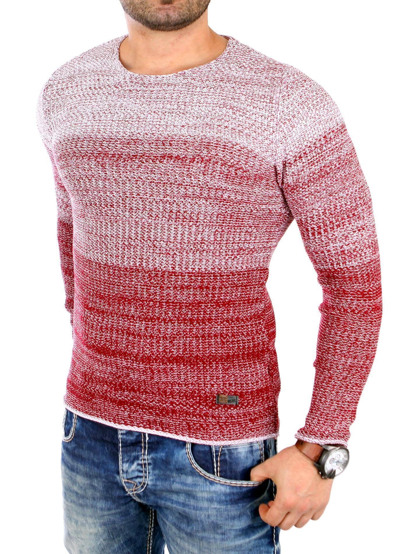 Reslad Strickpullover Reslad Strickpullover Herren Colorblock günstig online kaufen