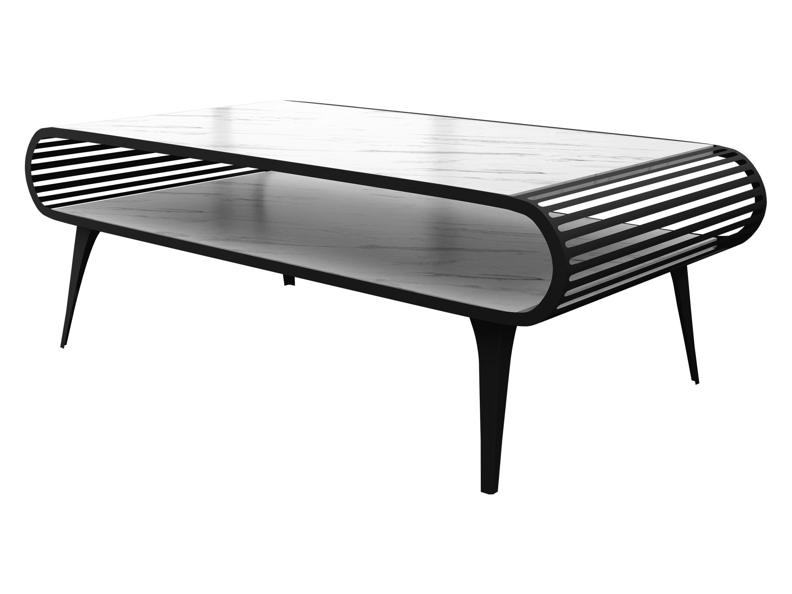 MIRJAN24 Couchtisch Aristo (mit Einlegeboden), 120x60x44 cm