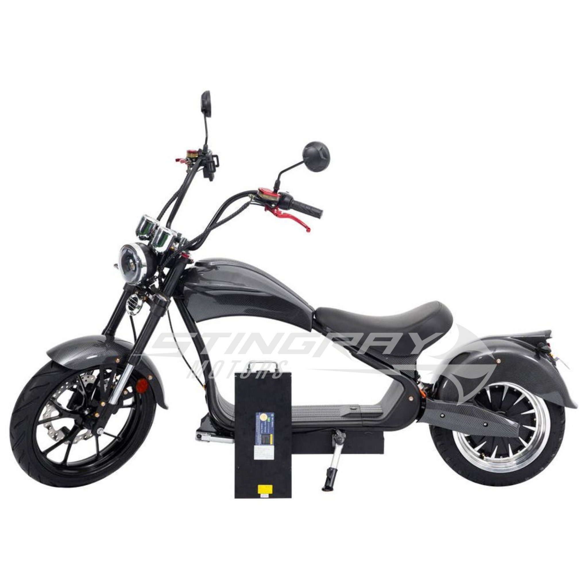 km/h 4500,00 Watt 4500 - - Motors W, km/h 50 Elektroroller Stingray Schwarz Harley Chopper Roller E MH3, 50 Matt - E-Motorroller