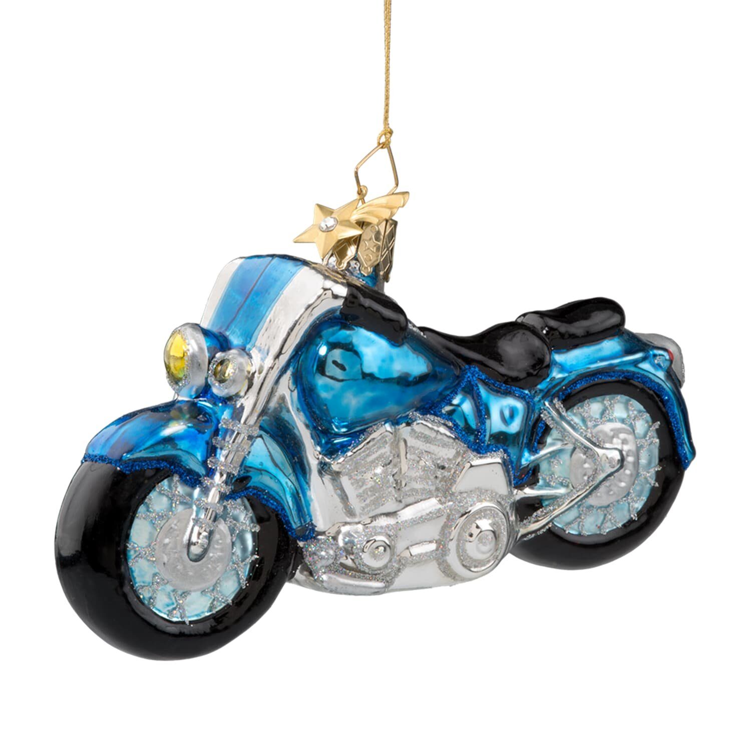 Käthe Wohlfahrt Christbaumschmuck Blaues Motorrad