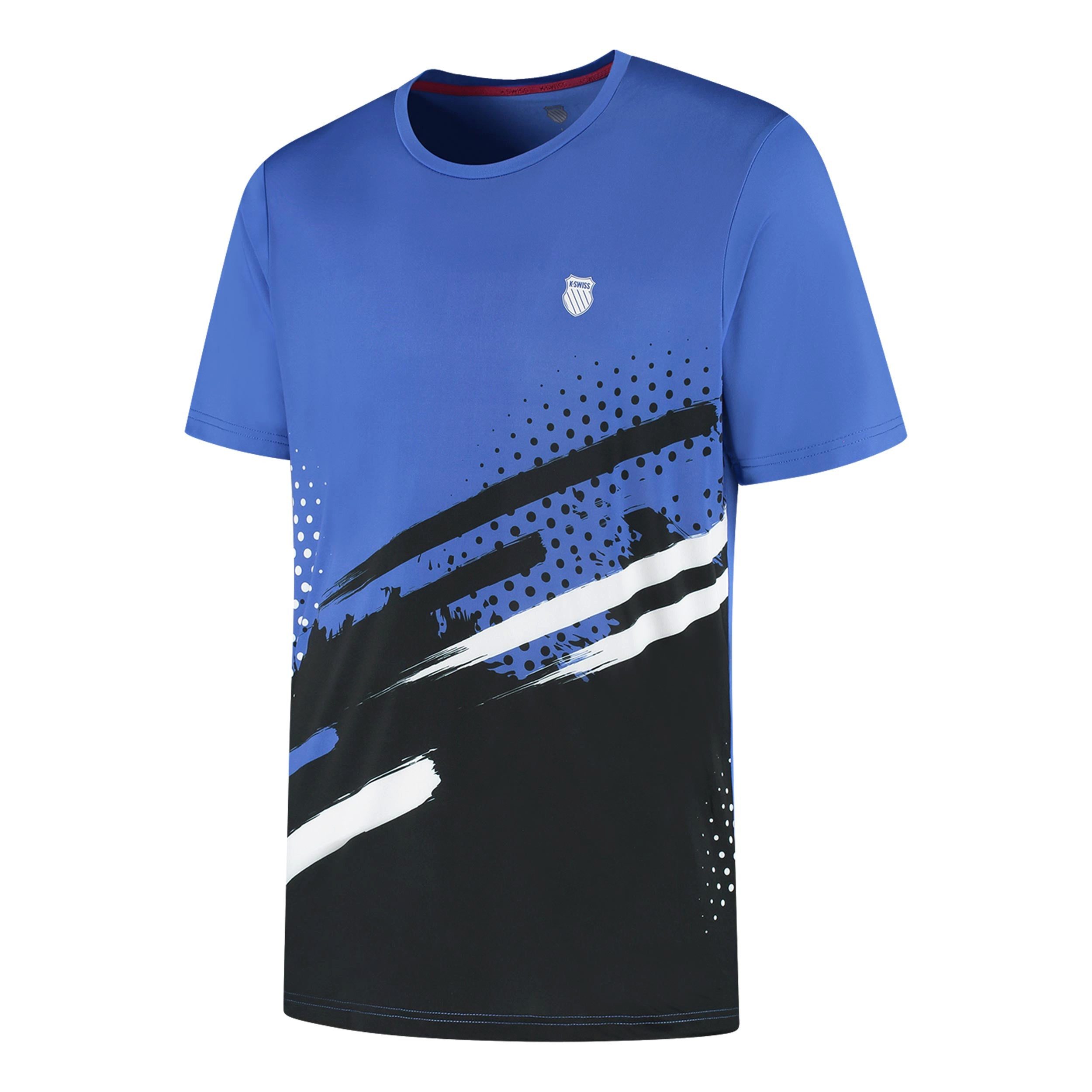 T-Shirt Hypercourt Print Crew Stripe