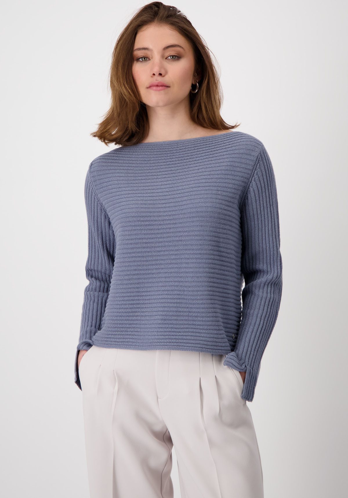 Strickpullover Pullover monari Rippe
