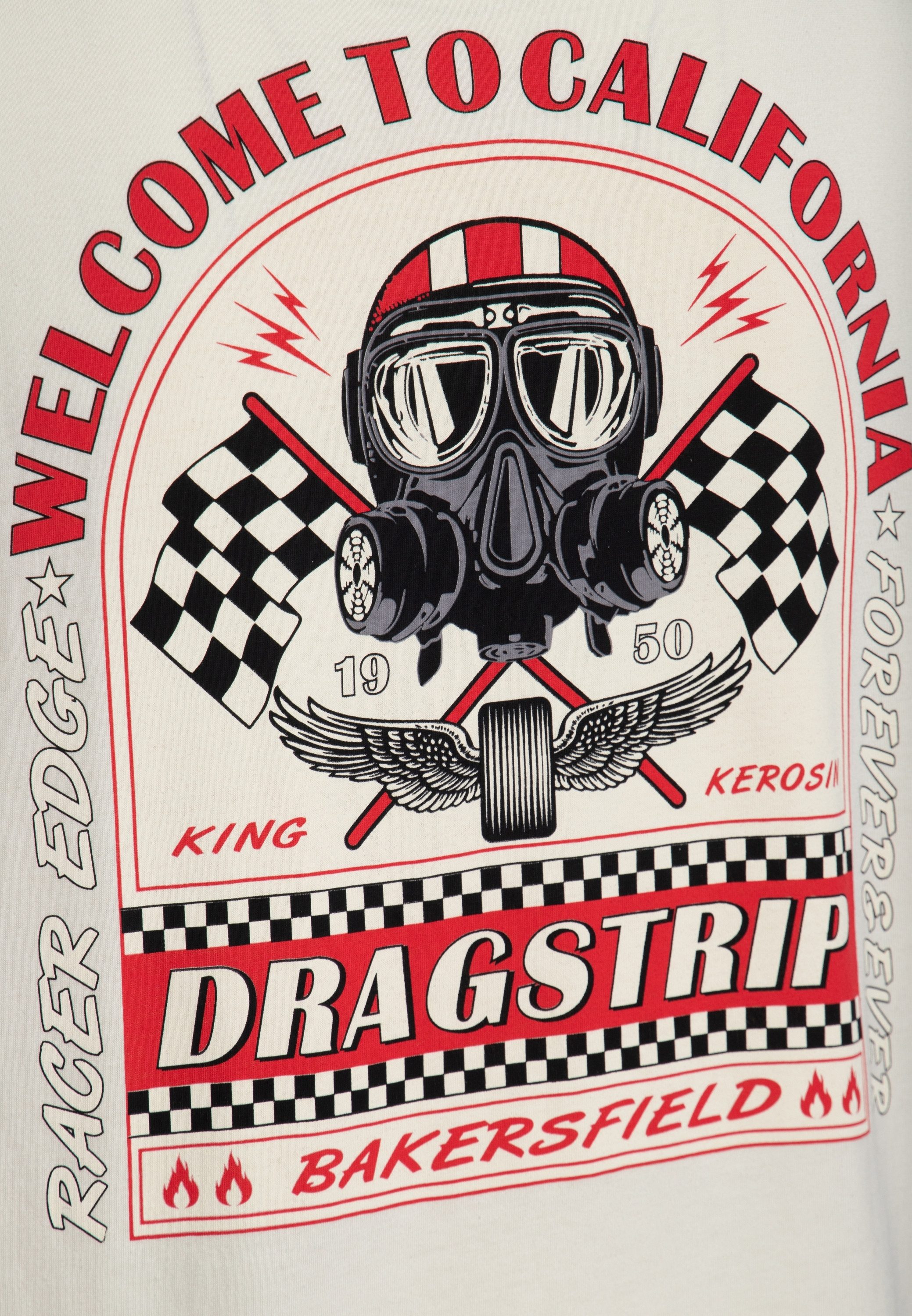 KingKerosin Print-Shirt Dragstrip (1-tlg) mit Rückenprint