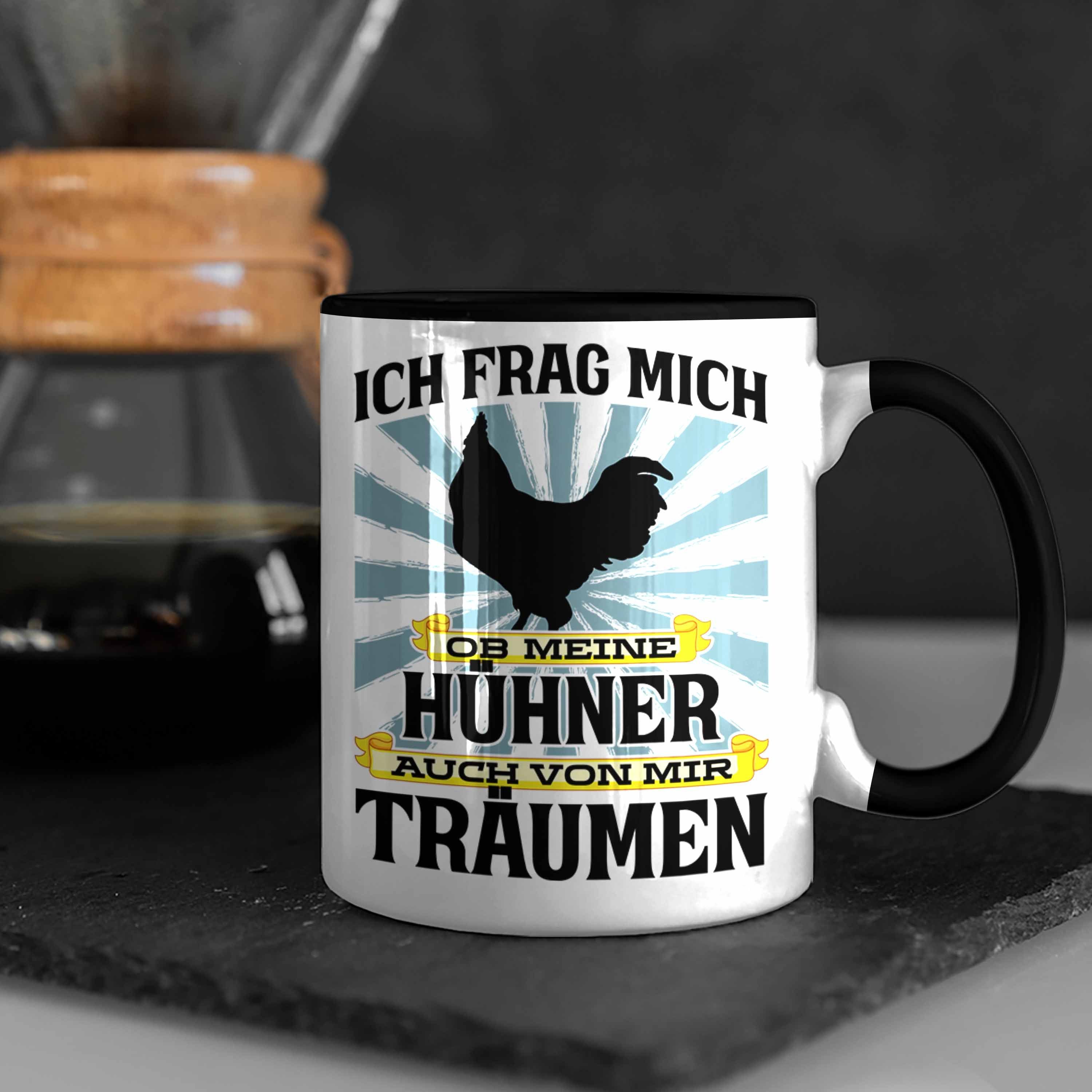 Trendation Geschenk Hühner-Flüsterer Männer Tasse Trendation Landwirtschaft für Landwirt - Spruch Spruch Bauer Kaffeetasse Tasse Schwarz Traktor Geschenke