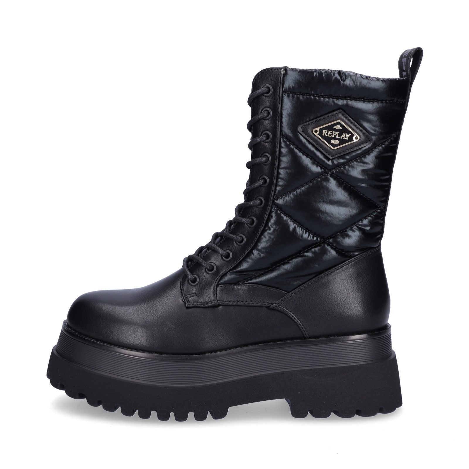 Replay Replay Damen Schnürboot Any Quilt schwarz Schnürboots günstig online kaufen