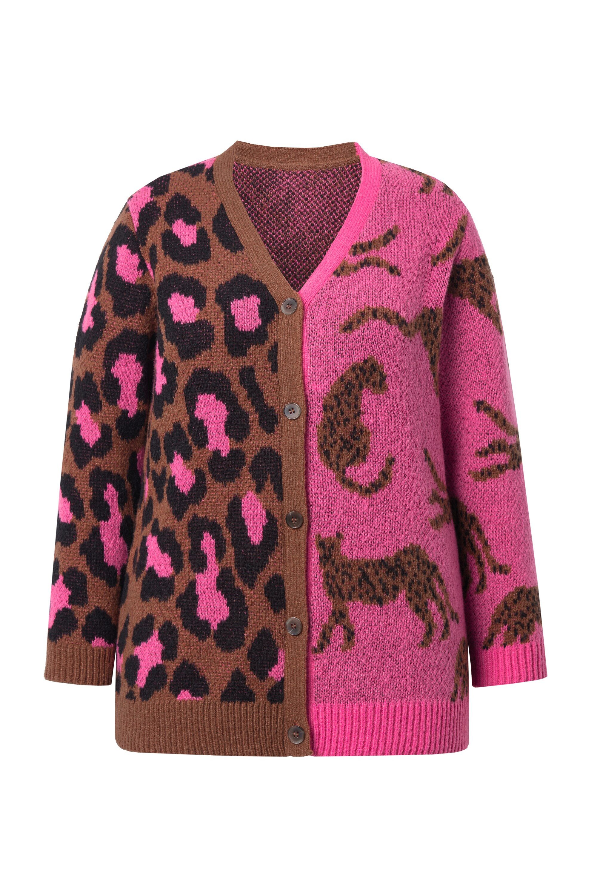 MIAMODA Strickjacke Strickjacke Straight Fit Leo-Mustermix günstig online kaufen