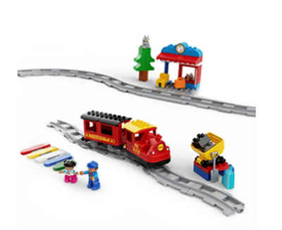 LEGO® Konstruktionsspielsteine DUPLO Dampfeisenbahn,Eisenbahn-Spielzeug Steinen+Tierfigur,Zug, (Geschenk Weihnachten, Geburtstag, Frauen Männer Kinder, 59 St., Baukasten Erwachsene, Kinder Sale), Bausteine Konstruktionssteine, Bausatz, Spielzeug, Klemmbausteine